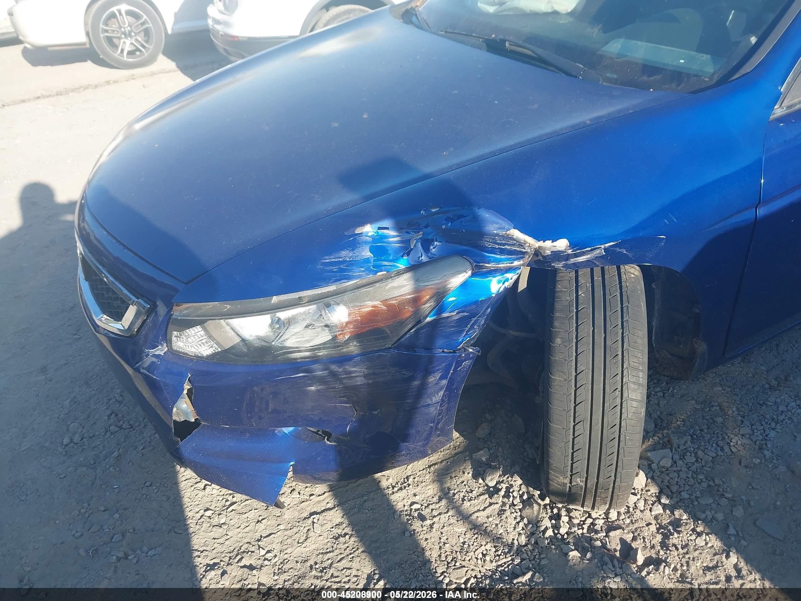 2008 Honda Accord 2.4 Ex-l Blue vin: 1HGCS12848A014748