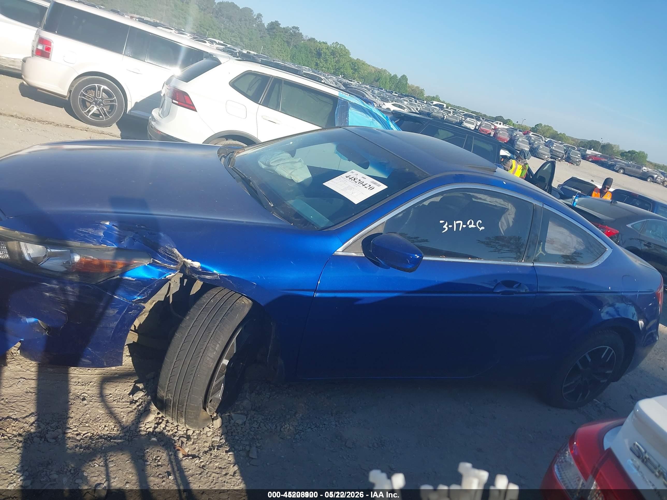 2008 Honda Accord 2.4 Ex-l Blue vin: 1HGCS12848A014748