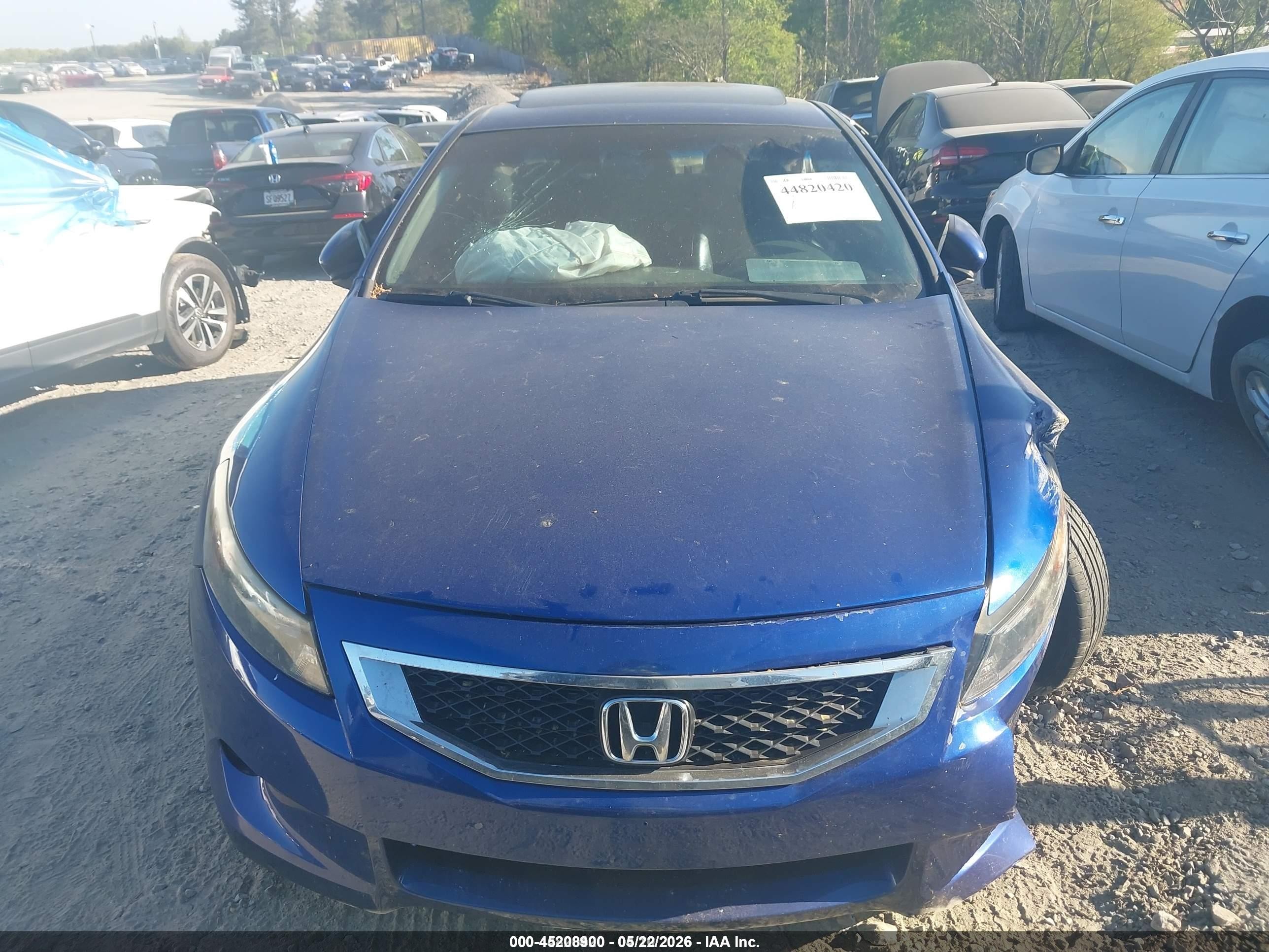 2008 Honda Accord 2.4 Ex-l Blue vin: 1HGCS12848A014748
