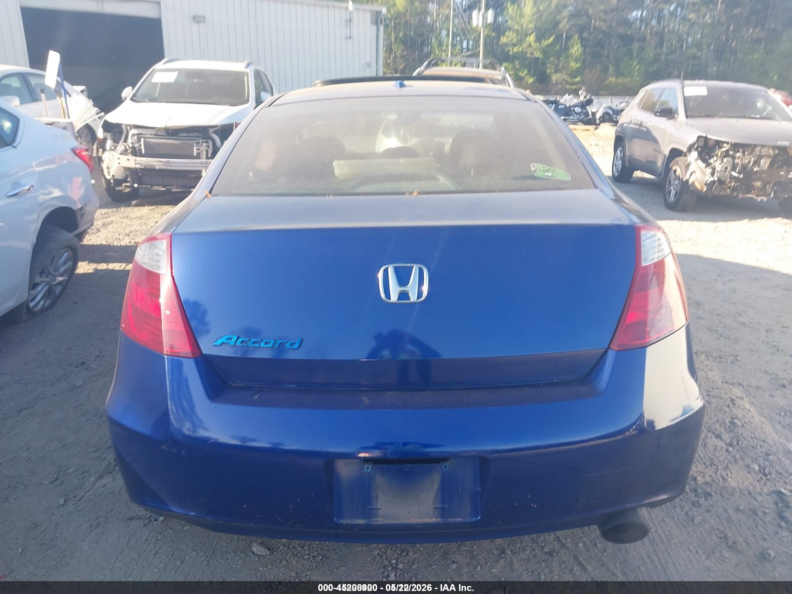 2008 Honda Accord 2.4 Ex-l Blue vin: 1HGCS12848A014748