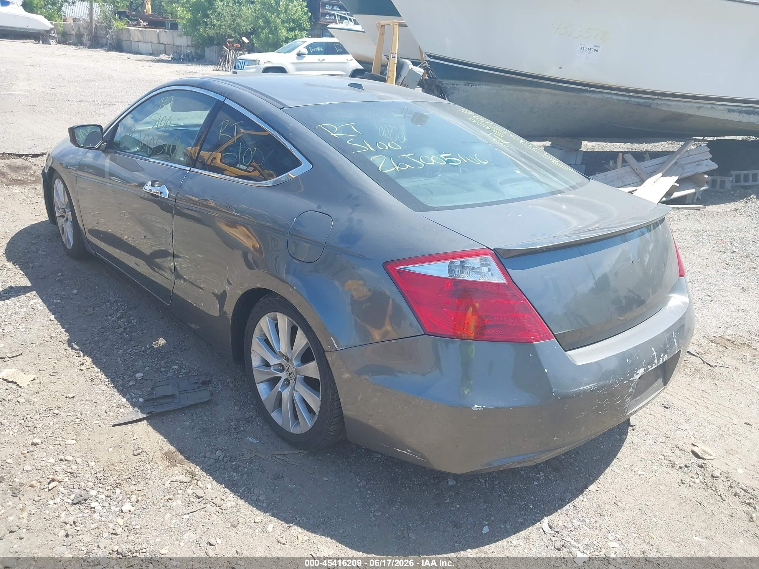2008 Honda Accord 2.4 Ex-l Gray vin: 1HGCS12848A020629