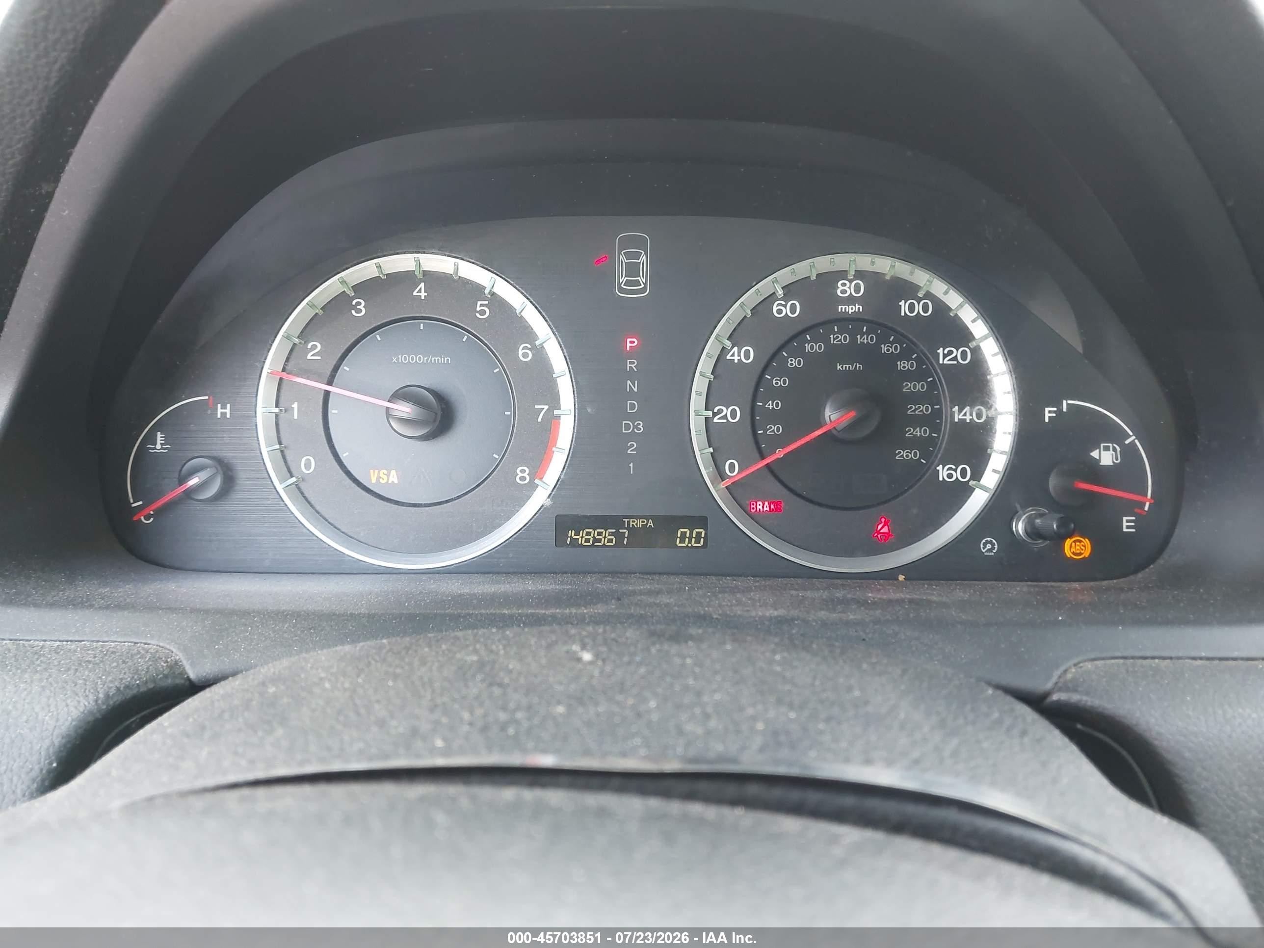 2009 Honda Accord 2.4 Ex-l Gray vin: 1HGCS12849A025816