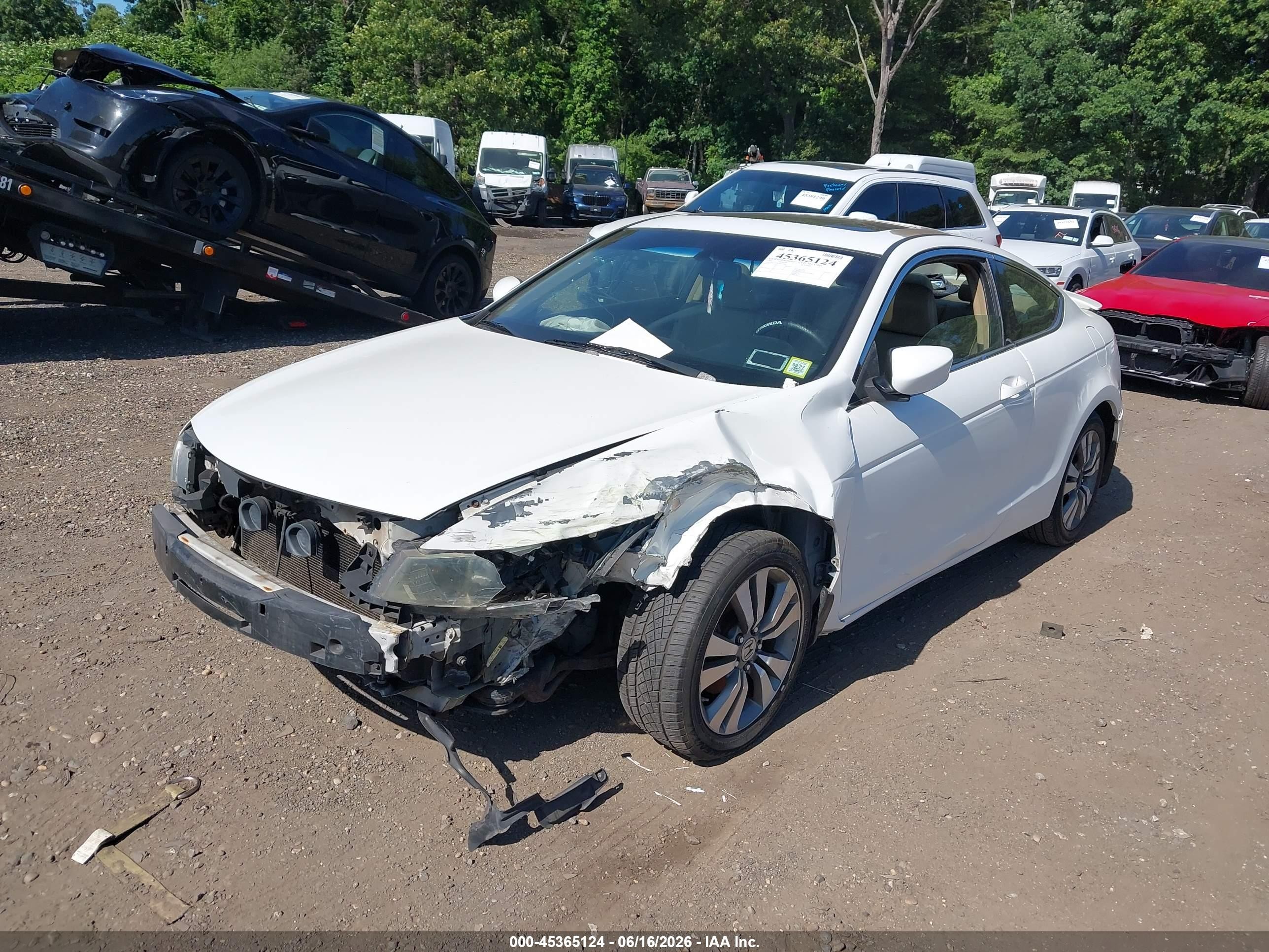 2008 Honda Accord 2.4 Ex-l White vin: 1HGCS12858A018209