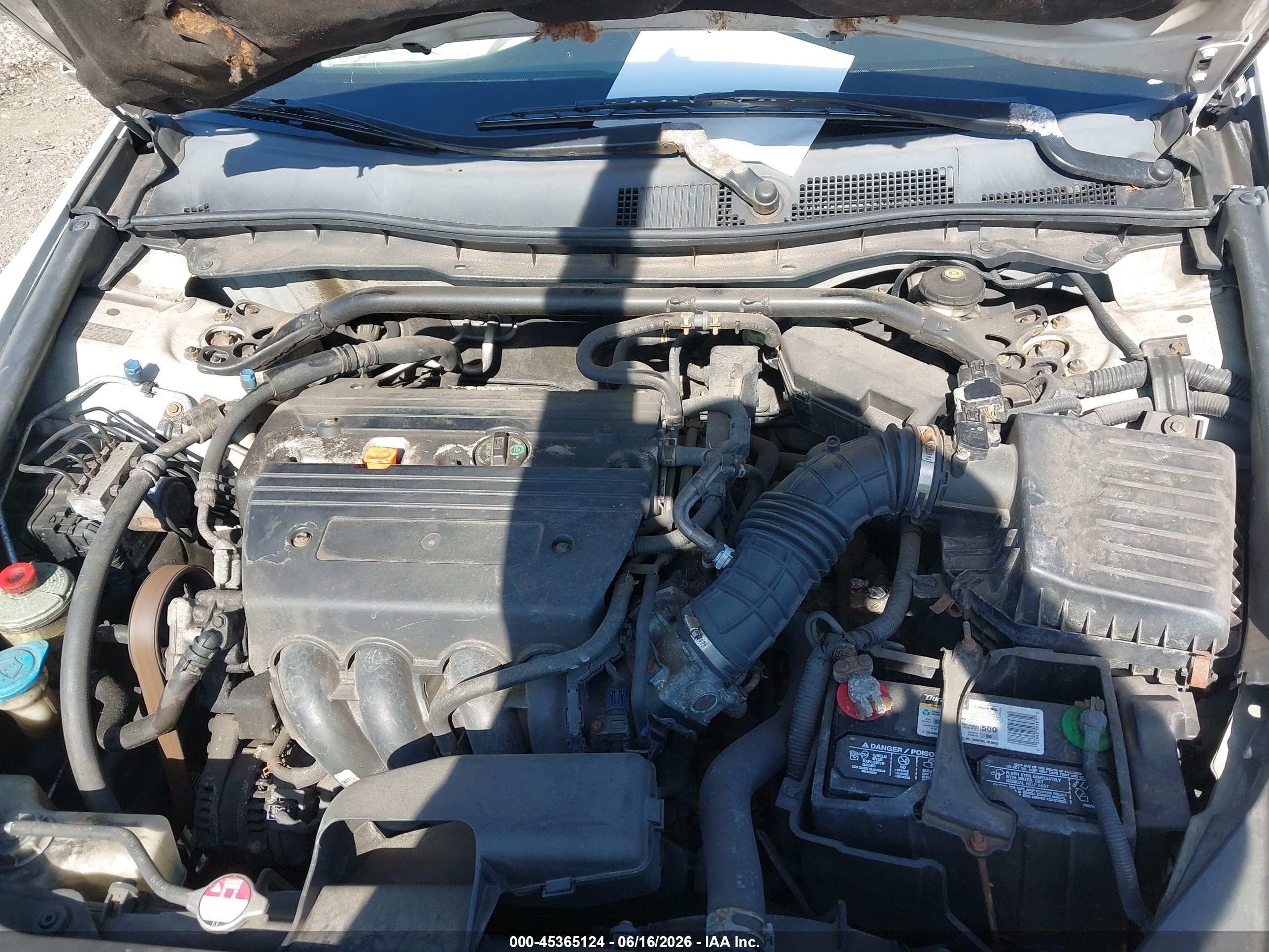 2008 Honda Accord 2.4 Ex-l White vin: 1HGCS12858A018209
