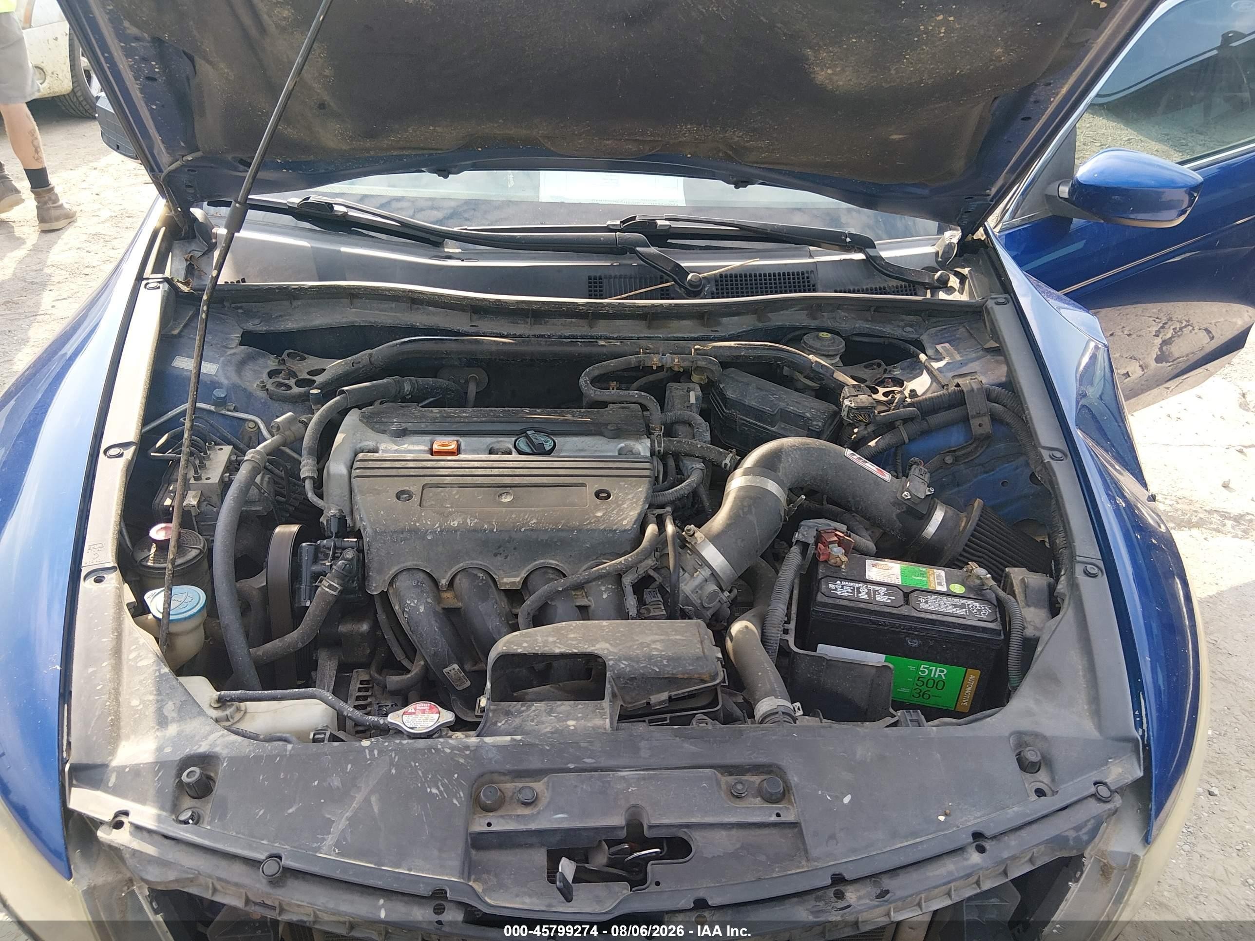 2009 Honda Accord 2.4 Ex-l Синий vin: 1HGCS12859A011360