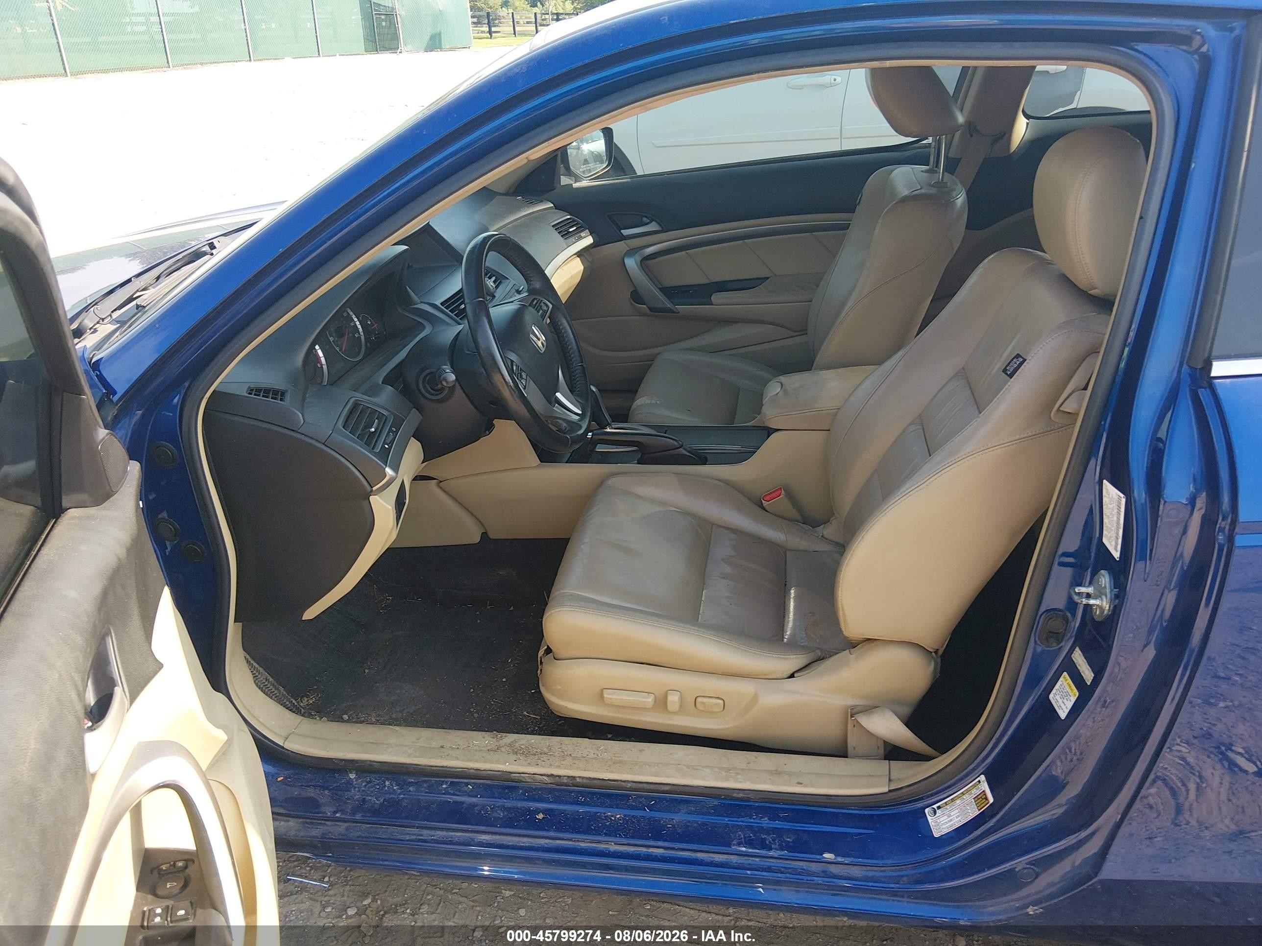 2009 Honda Accord 2.4 Ex-l Синий vin: 1HGCS12859A011360