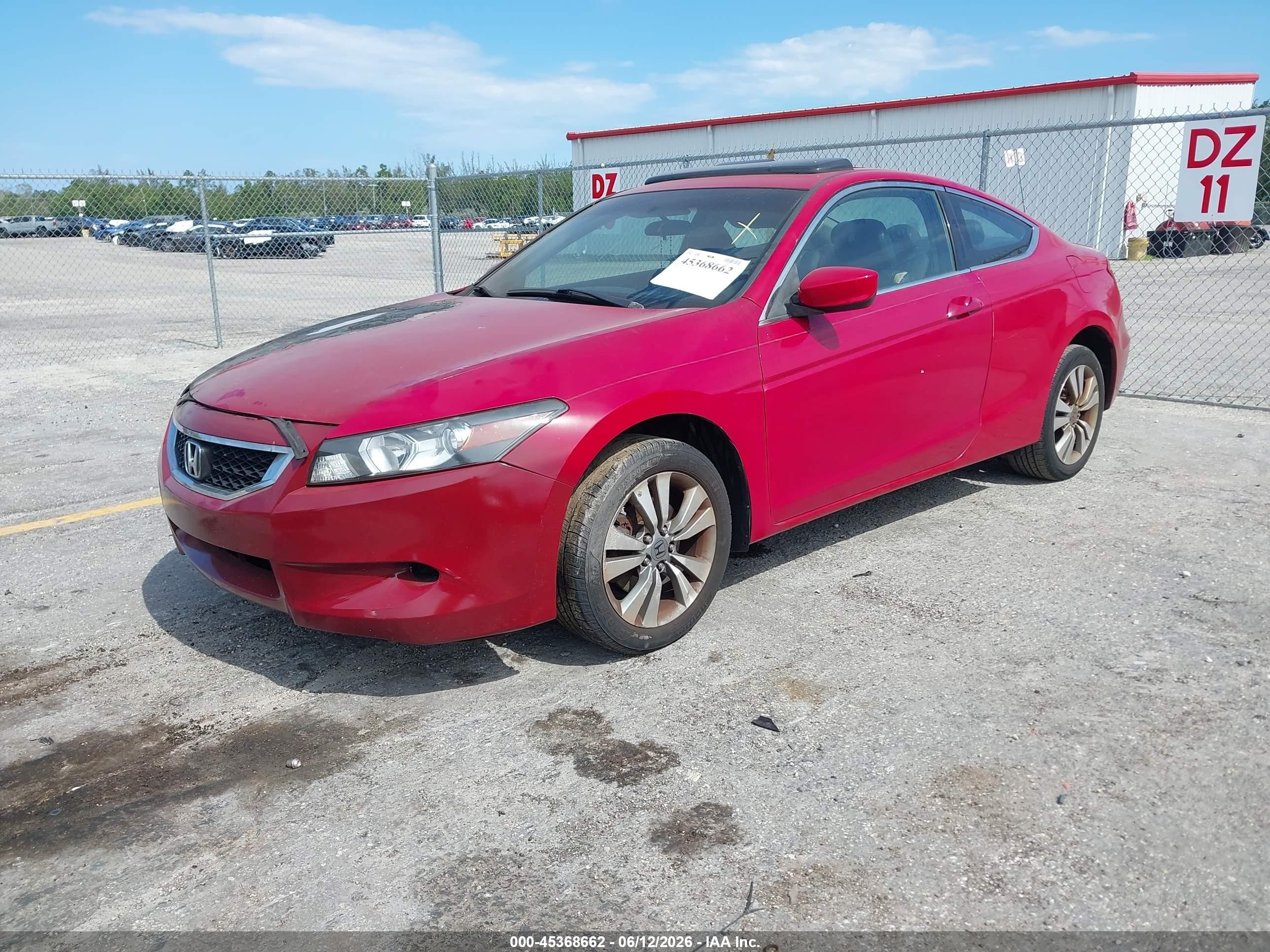 2009 Honda Accord 2.4 Ex-l Red vin: 1HGCS12869A009388