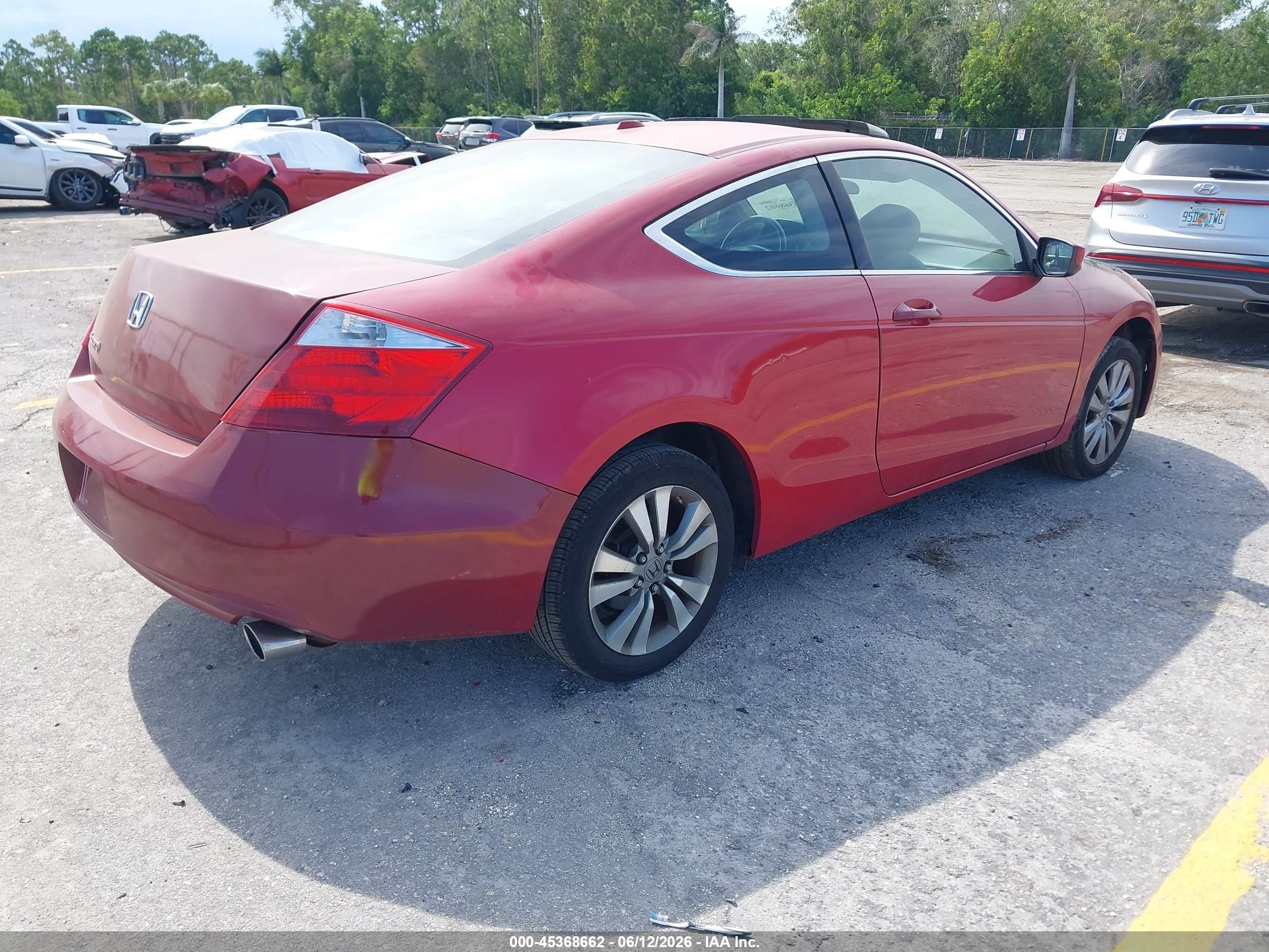 2009 Honda Accord 2.4 Ex-l Red vin: 1HGCS12869A009388