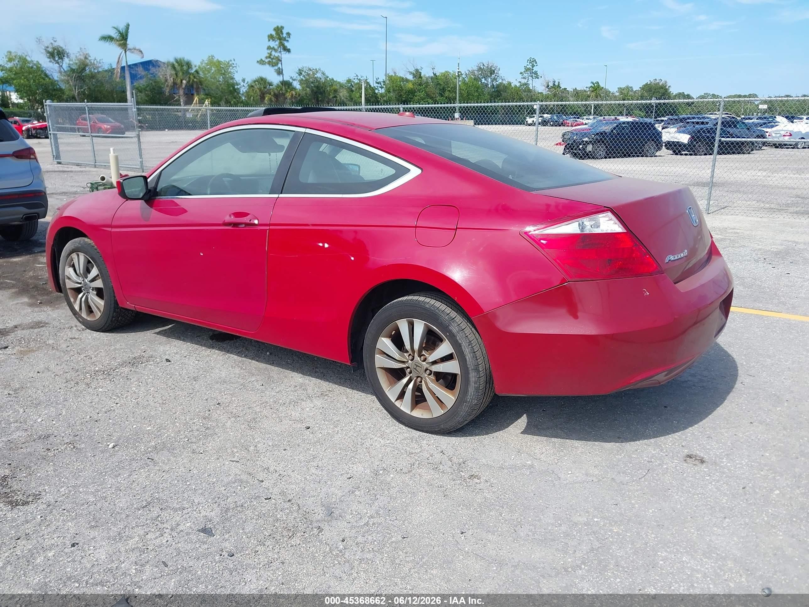 2009 Honda Accord 2.4 Ex-l Red vin: 1HGCS12869A009388