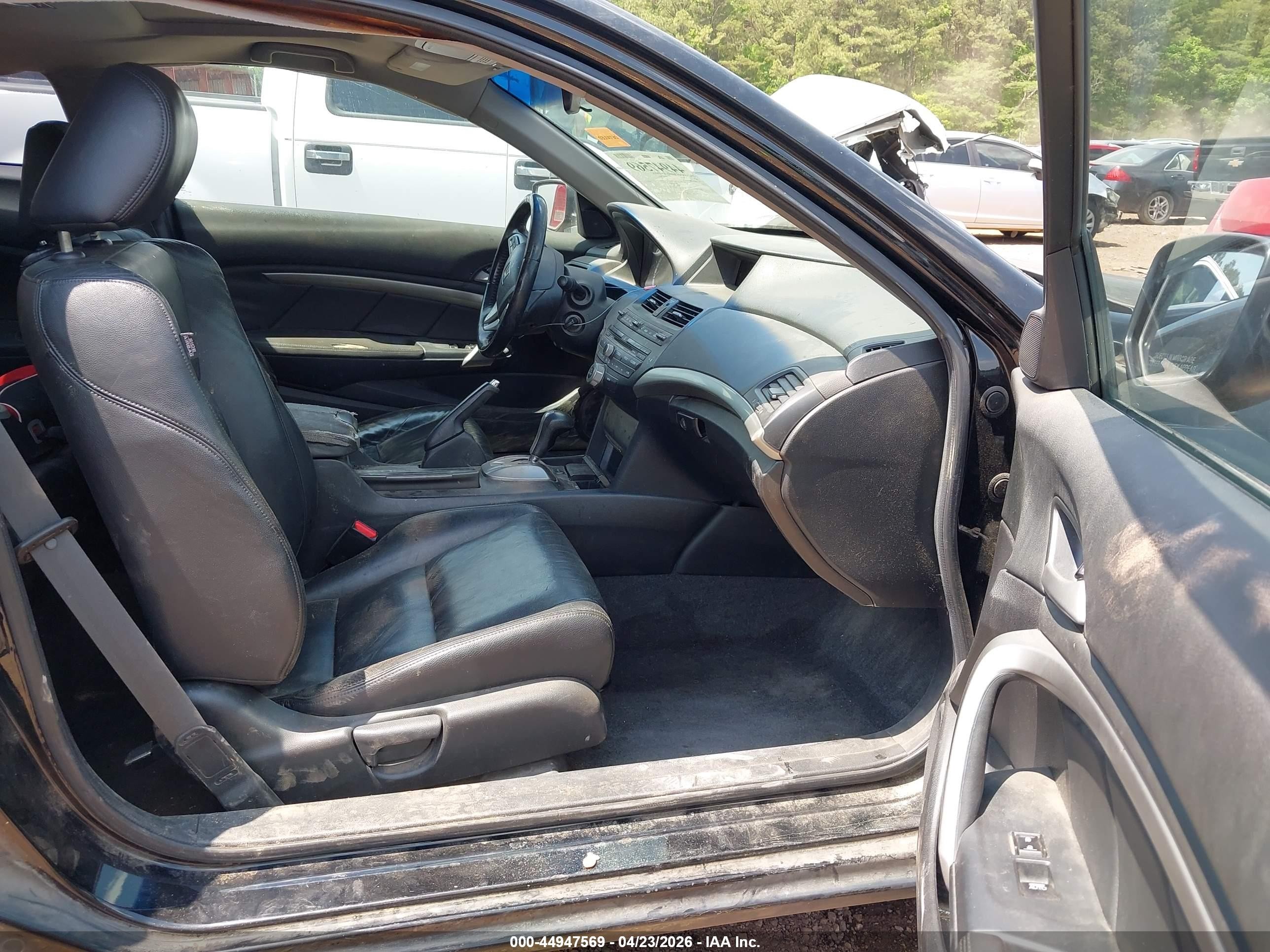 2009 Honda Accord 2.4 Ex-l Black vin: 1HGCS12869A026398