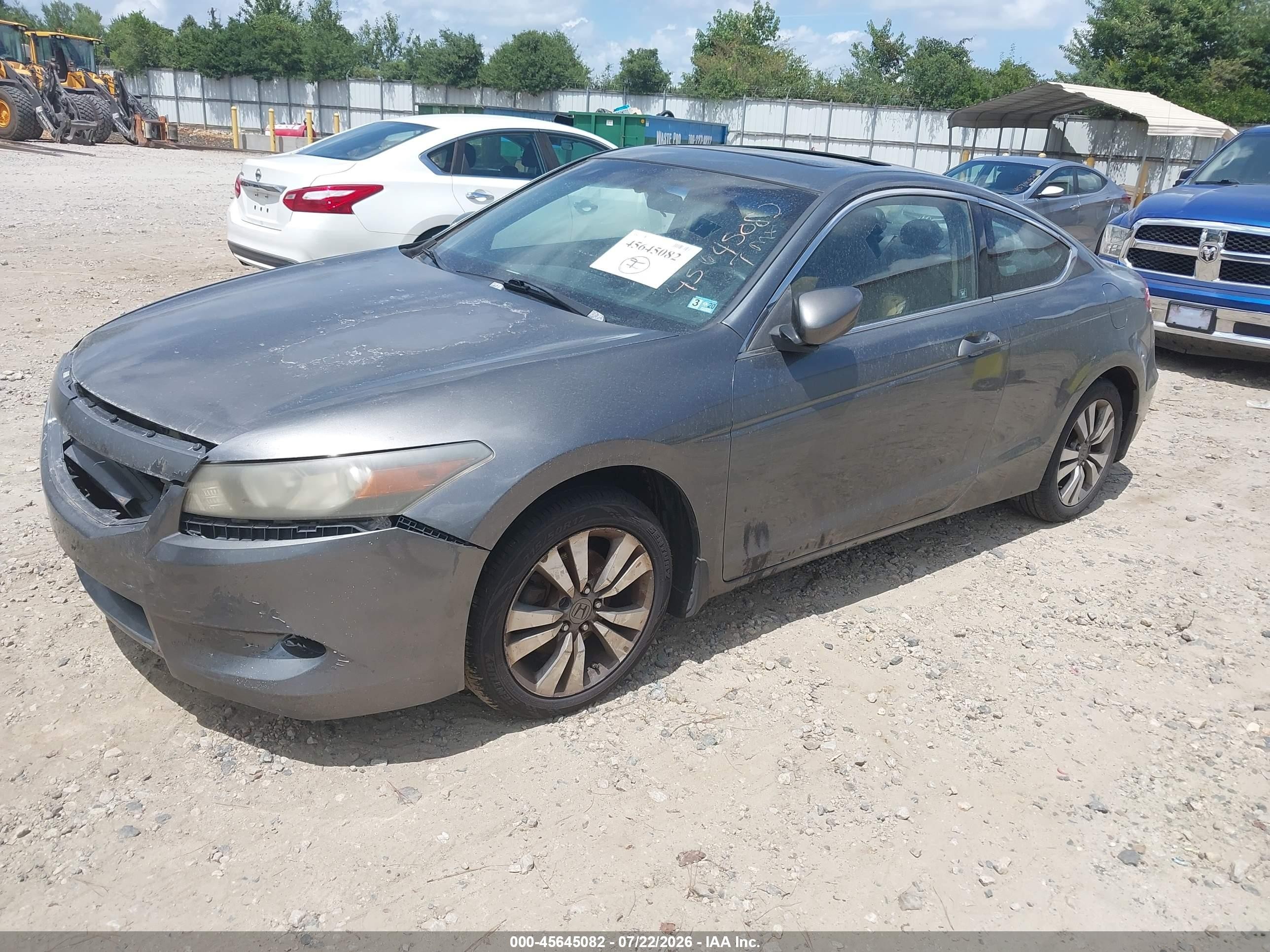 2008 Honda Accord 2.4 Ex-l Gray vin: 1HGCS12878A018728