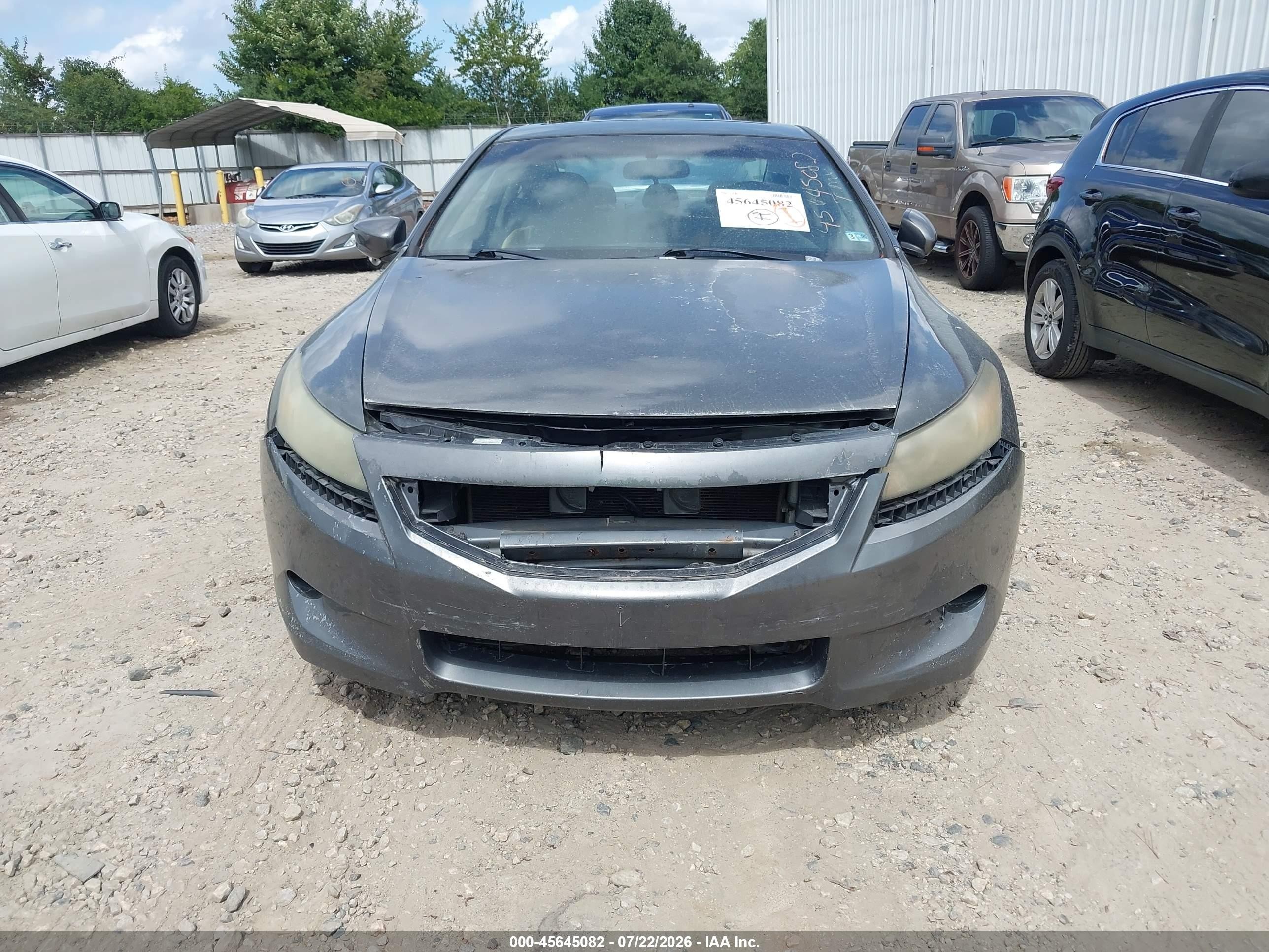 2008 Honda Accord 2.4 Ex-l Gray vin: 1HGCS12878A018728