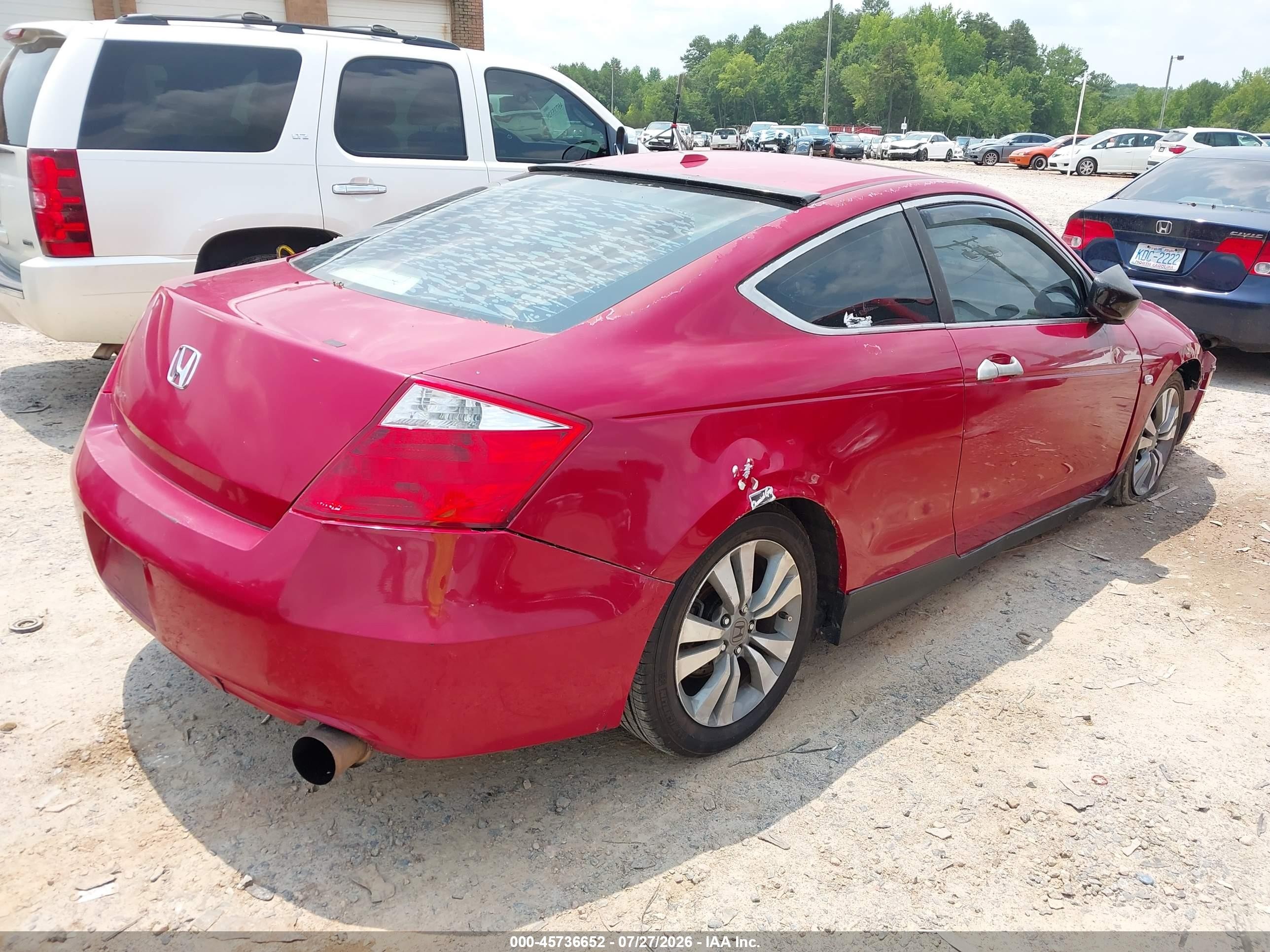 2009 Honda Accord 2.4 Ex-l Red vin: 1HGCS12879A007682