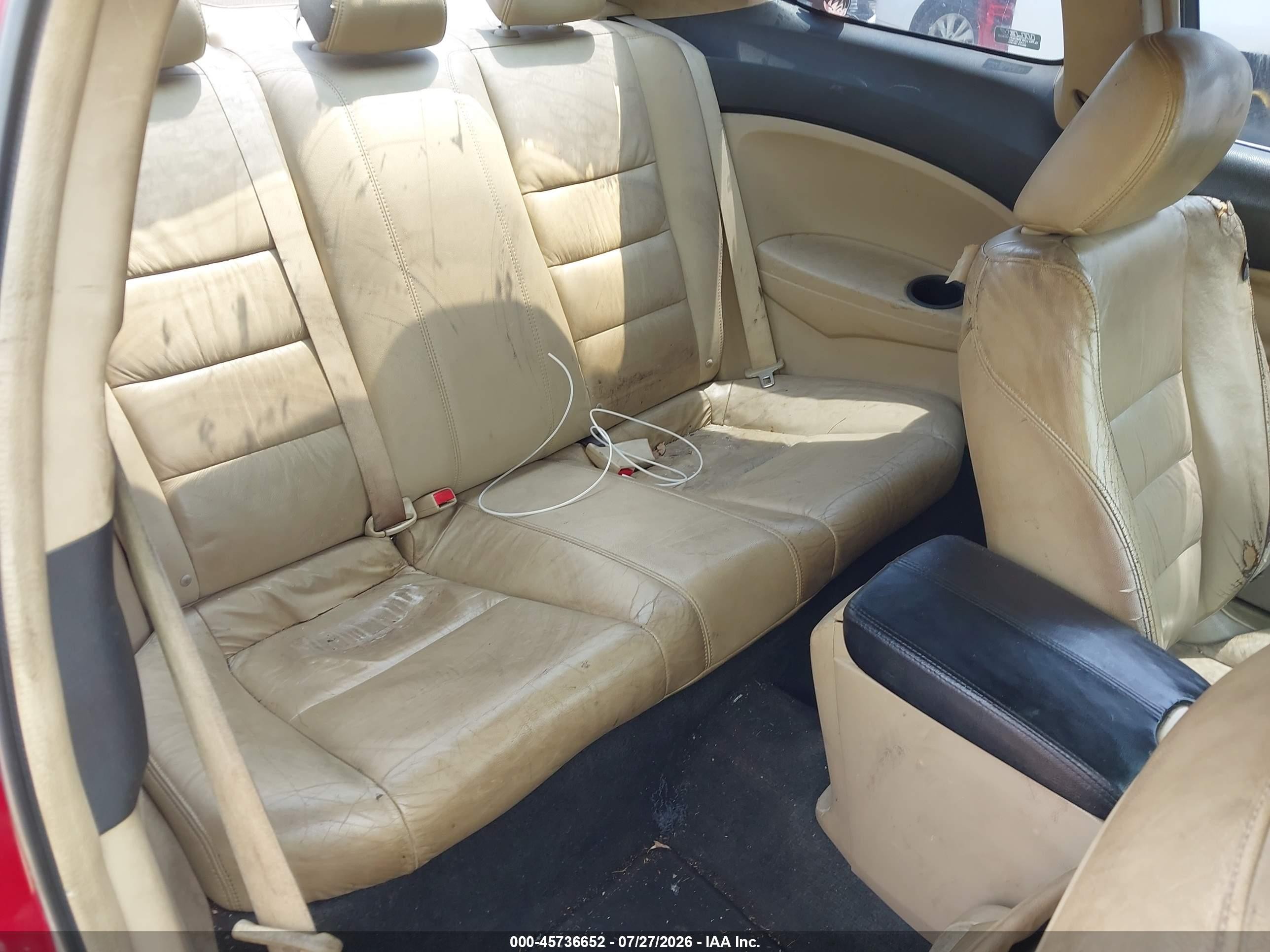 2009 Honda Accord 2.4 Ex-l Red vin: 1HGCS12879A007682