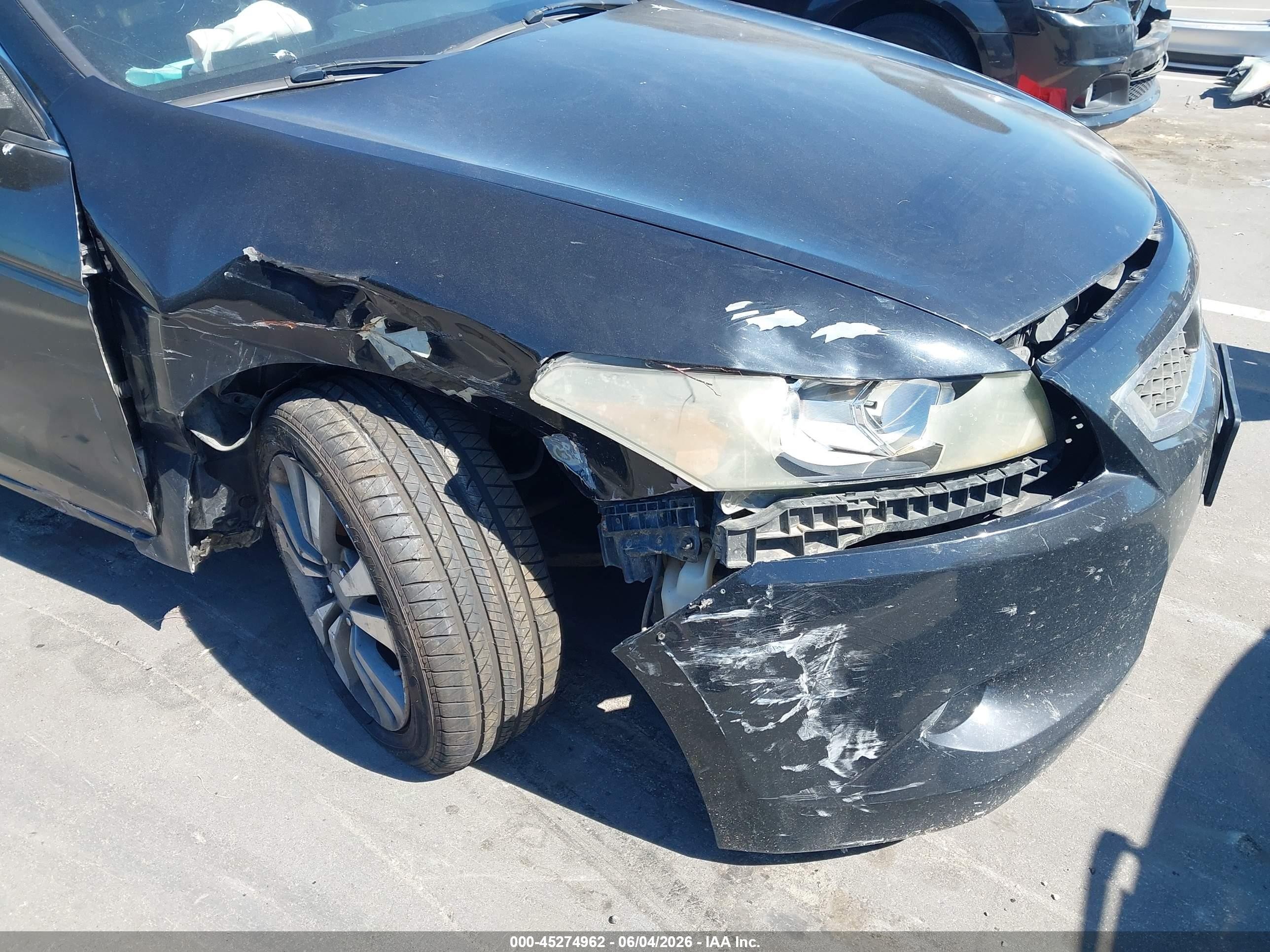 2009 Honda Accord 2.4 Ex-l Black vin: 1HGCS12879A014034