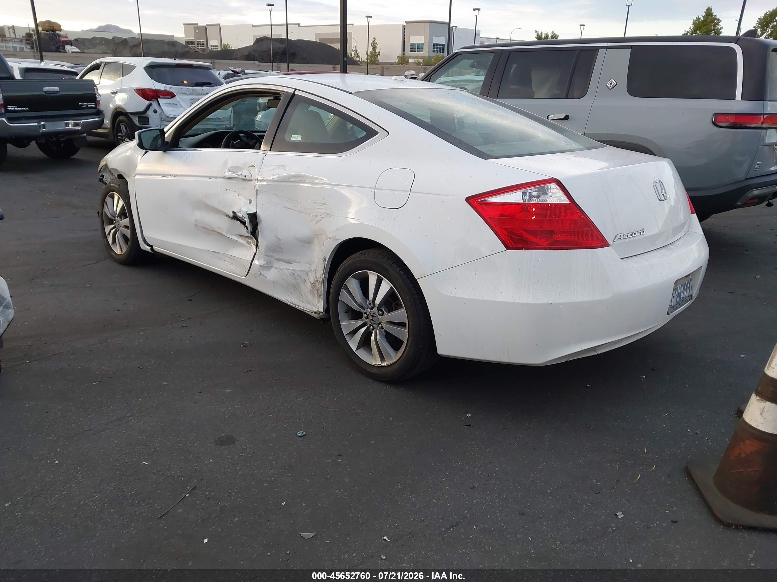 2009 Honda Accord 2.4 Ex-l White vin: 1HGCS12879A023266
