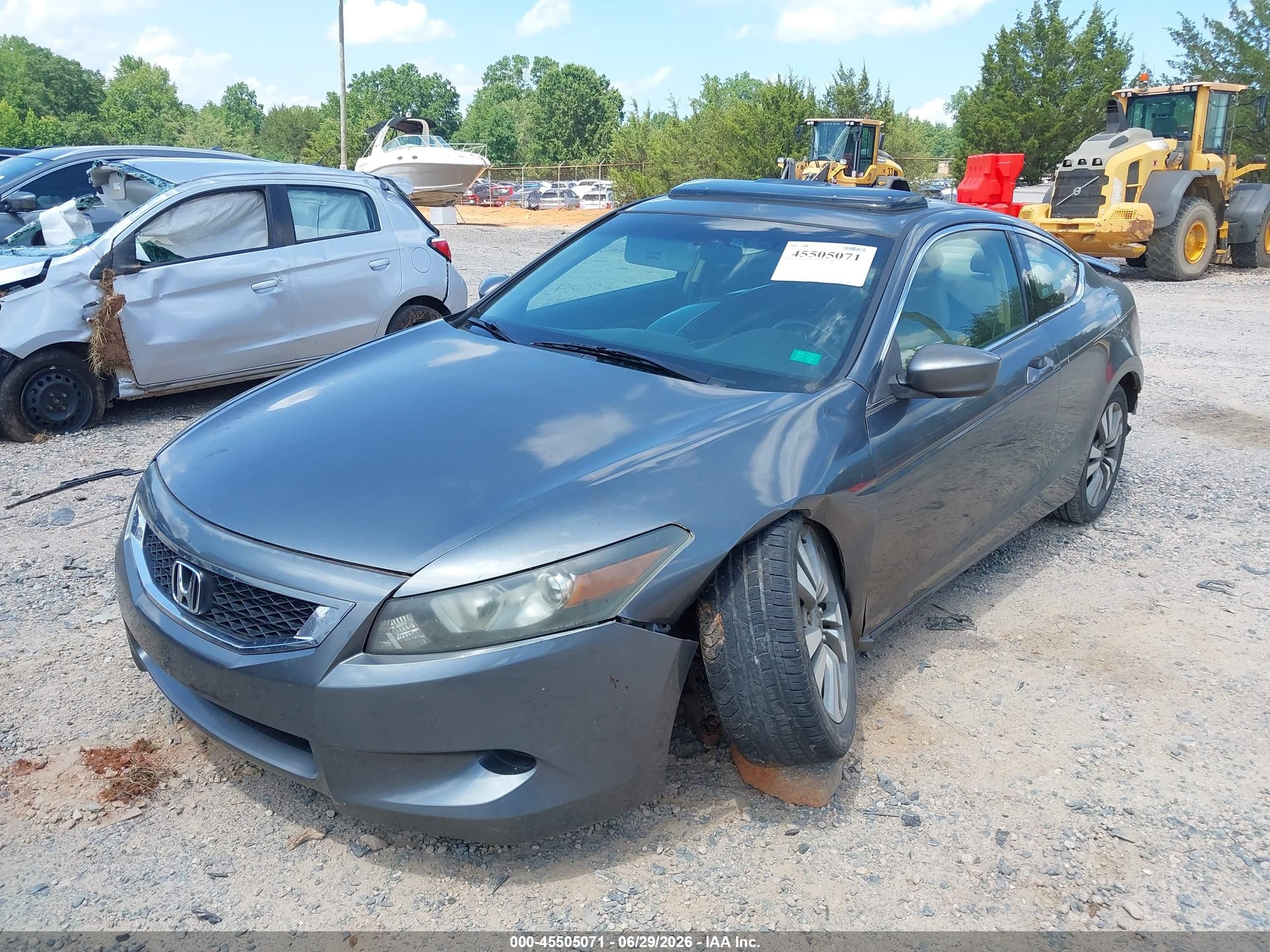 2008 Honda Accord 2.4 Ex-l Gray vin: 1HGCS12888A000710