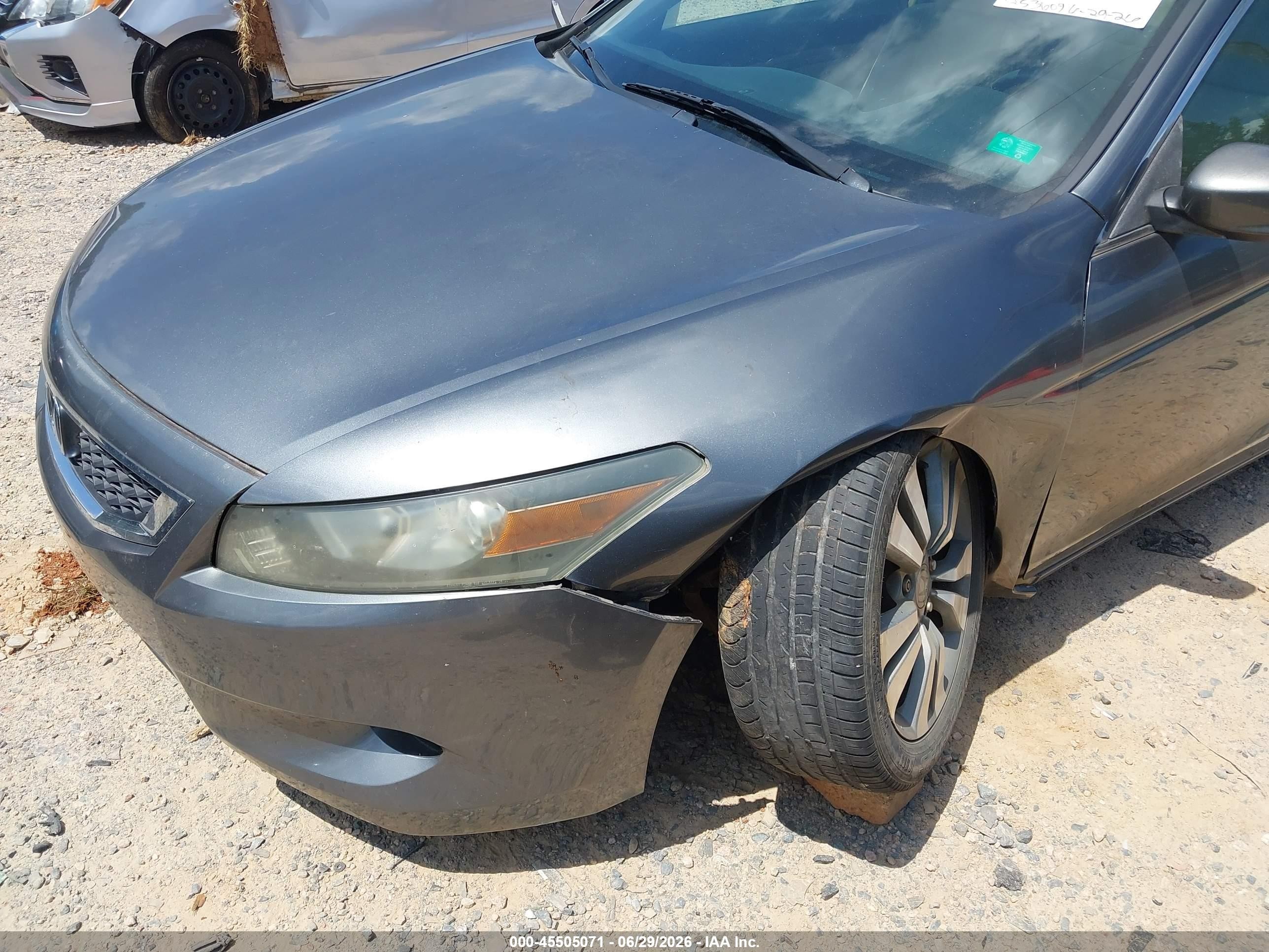 2008 Honda Accord 2.4 Ex-l Gray vin: 1HGCS12888A000710