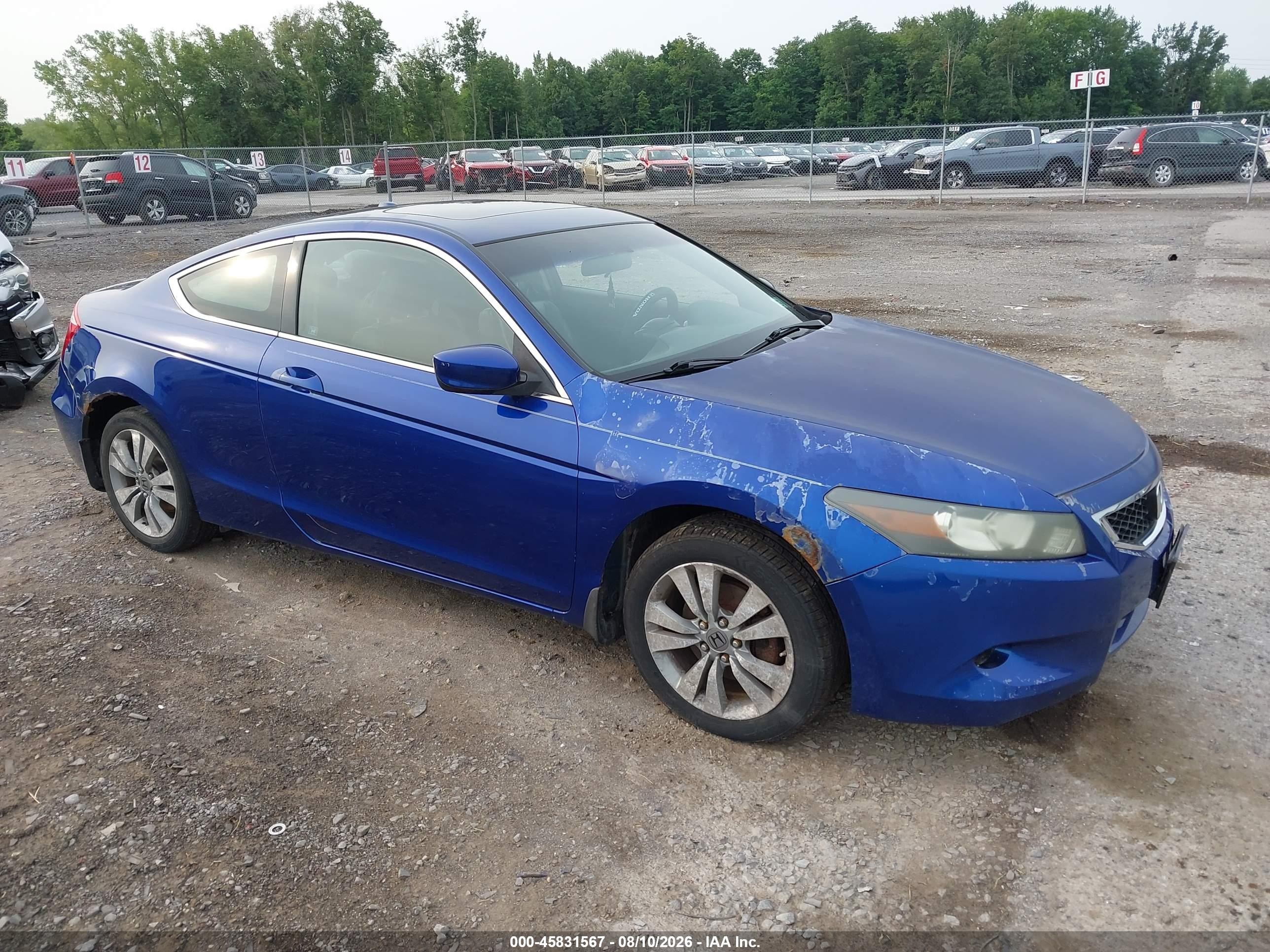 2009 Honda Accord 2.4 Ex-l Blue vin: 1HGCS12889A006749