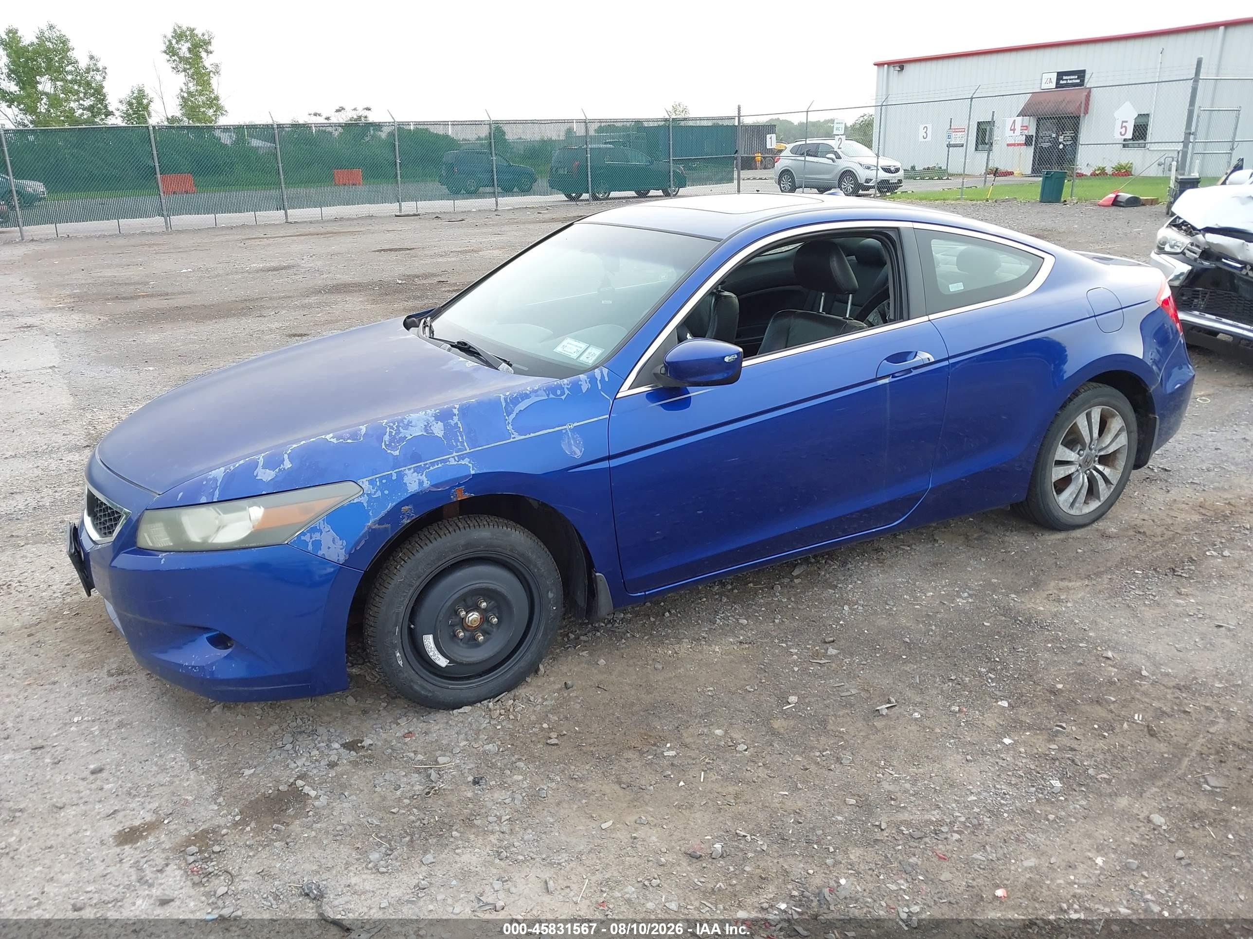 2009 Honda Accord 2.4 Ex-l Blue vin: 1HGCS12889A006749