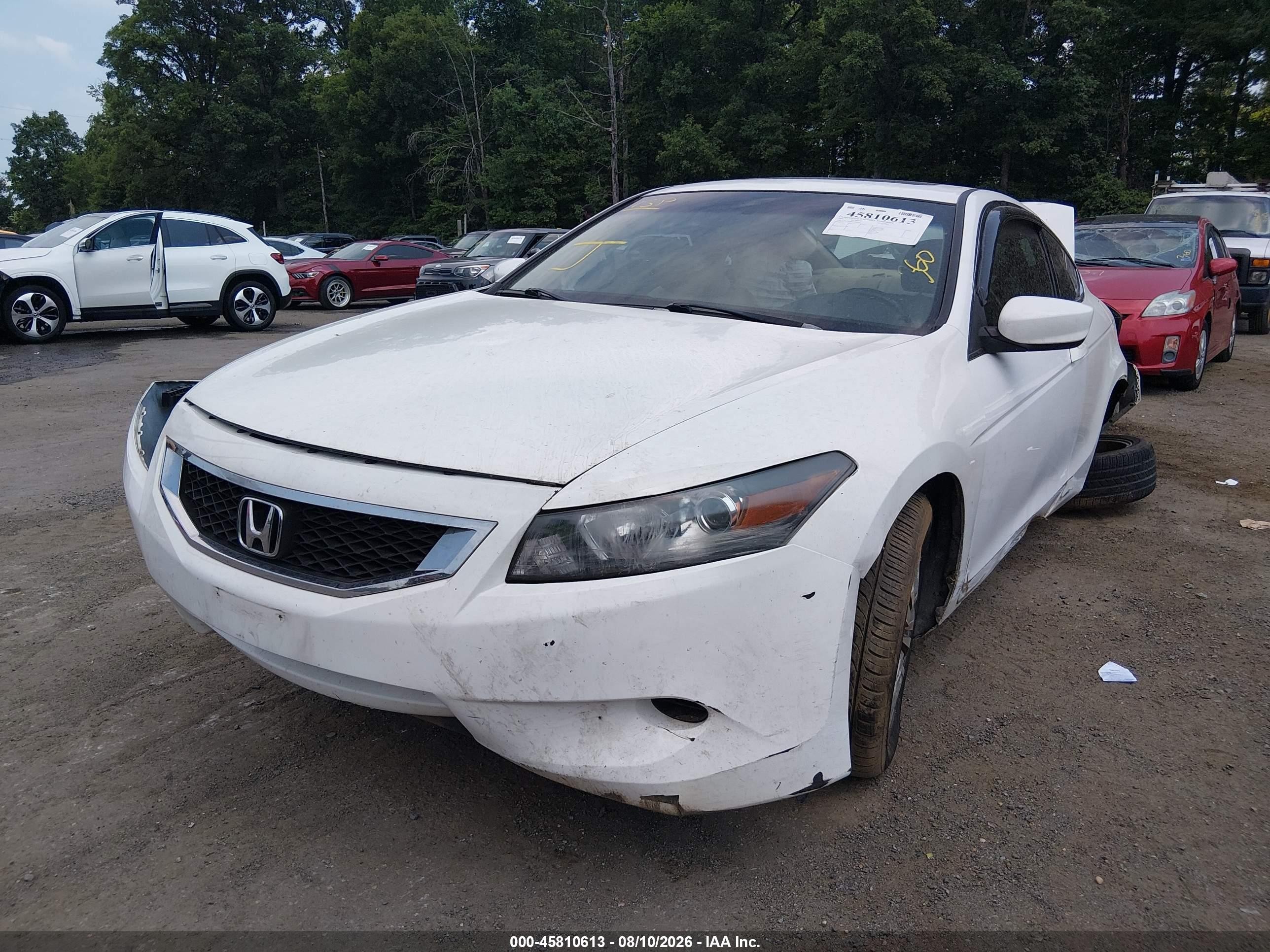 2009 Honda Accord 2.4 Ex-l White vin: 1HGCS12889A009649