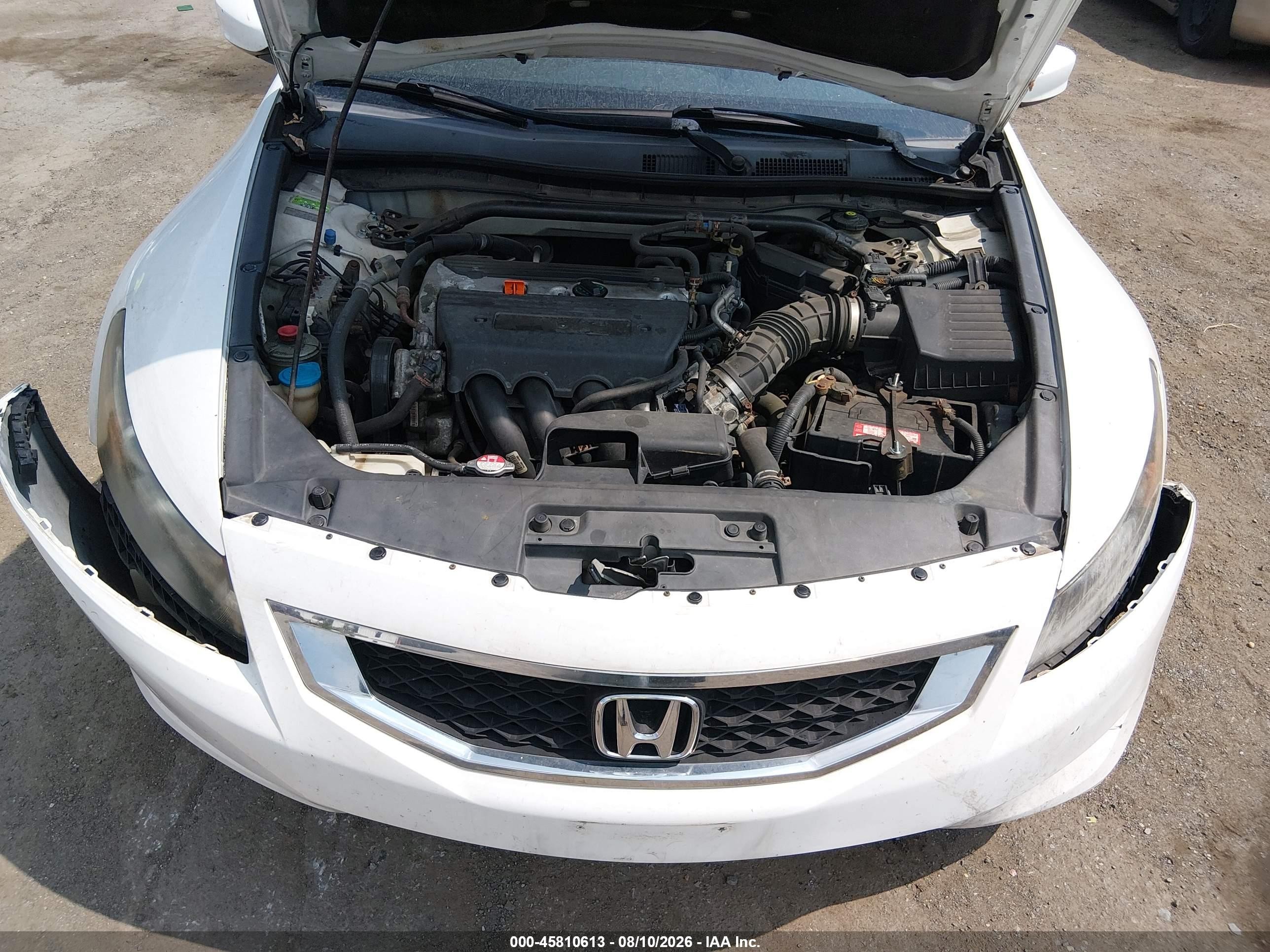 2009 Honda Accord 2.4 Ex-l White vin: 1HGCS12889A009649