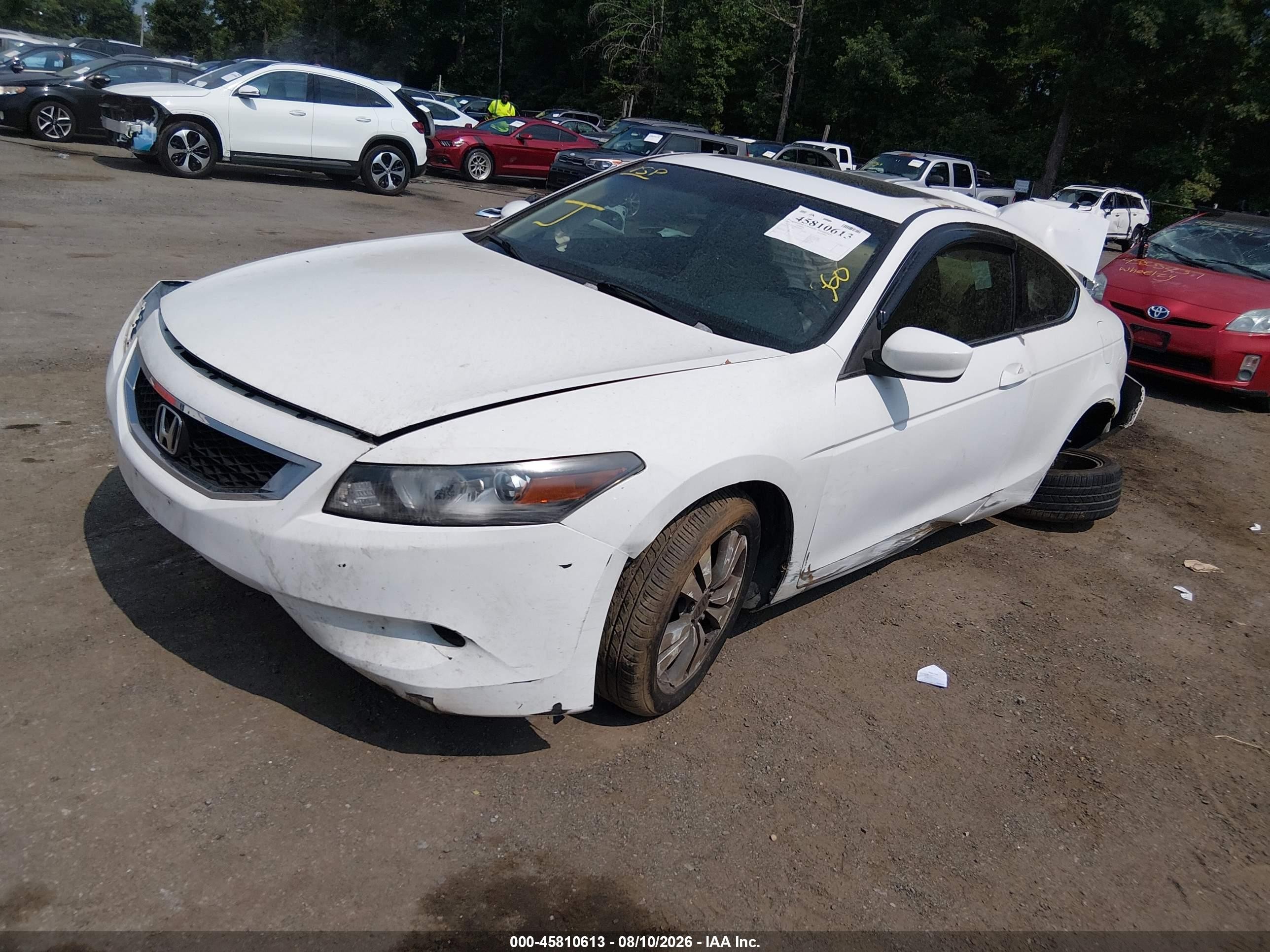 2009 Honda Accord 2.4 Ex-l White vin: 1HGCS12889A009649