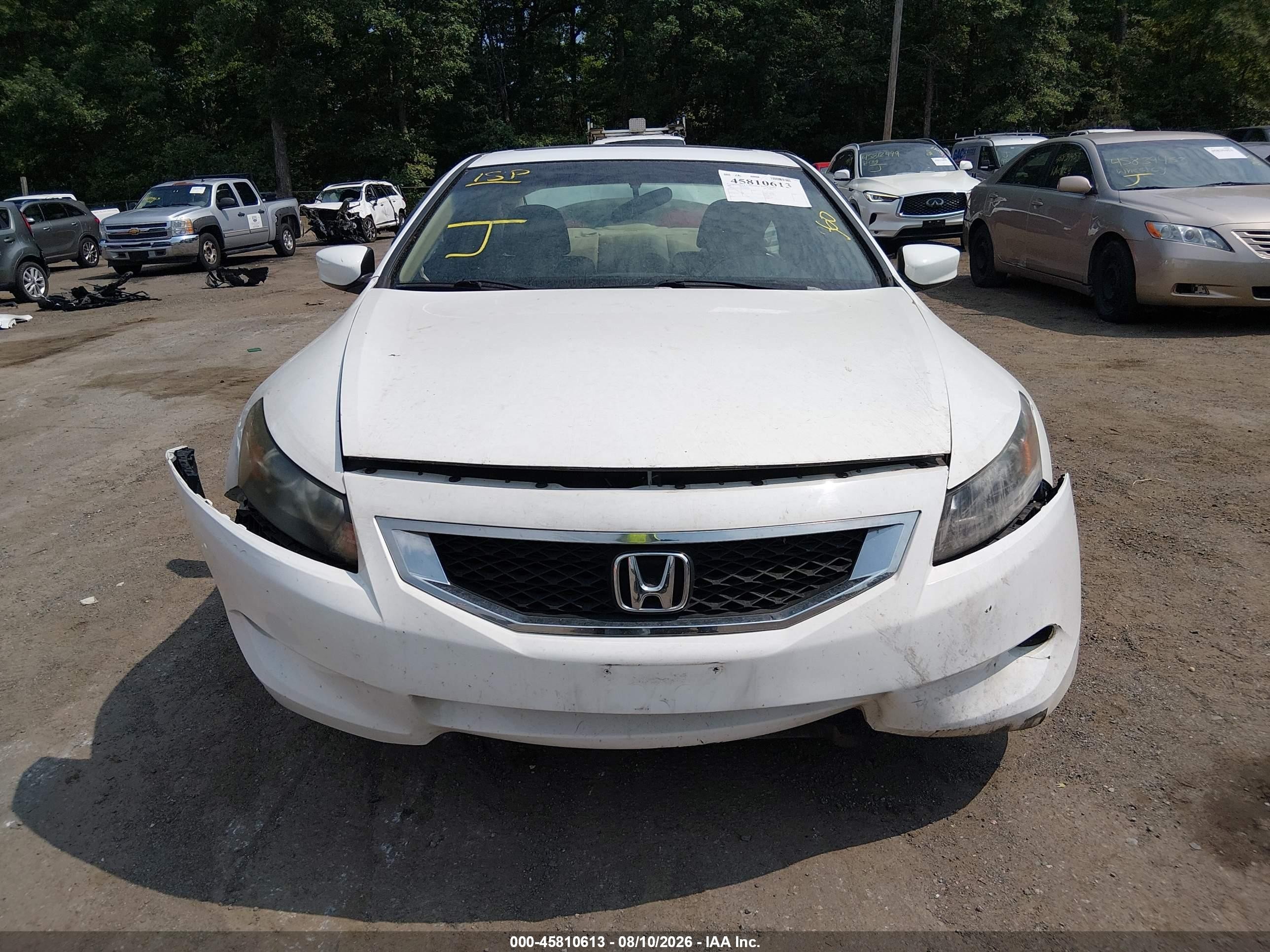 2009 Honda Accord 2.4 Ex-l White vin: 1HGCS12889A009649