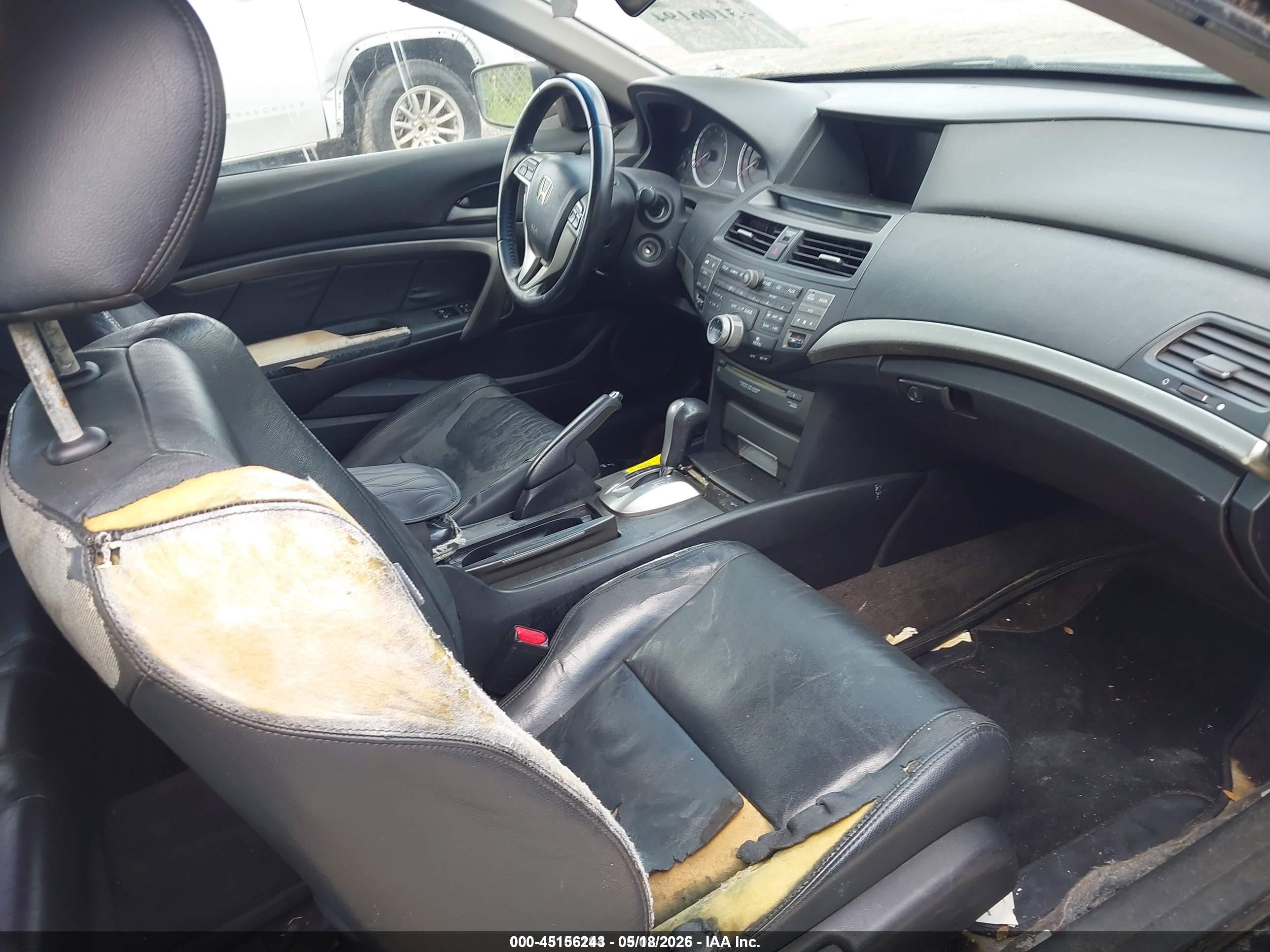 2009 Honda Accord 2.4 Ex-l Black vin: 1HGCS12889A010753