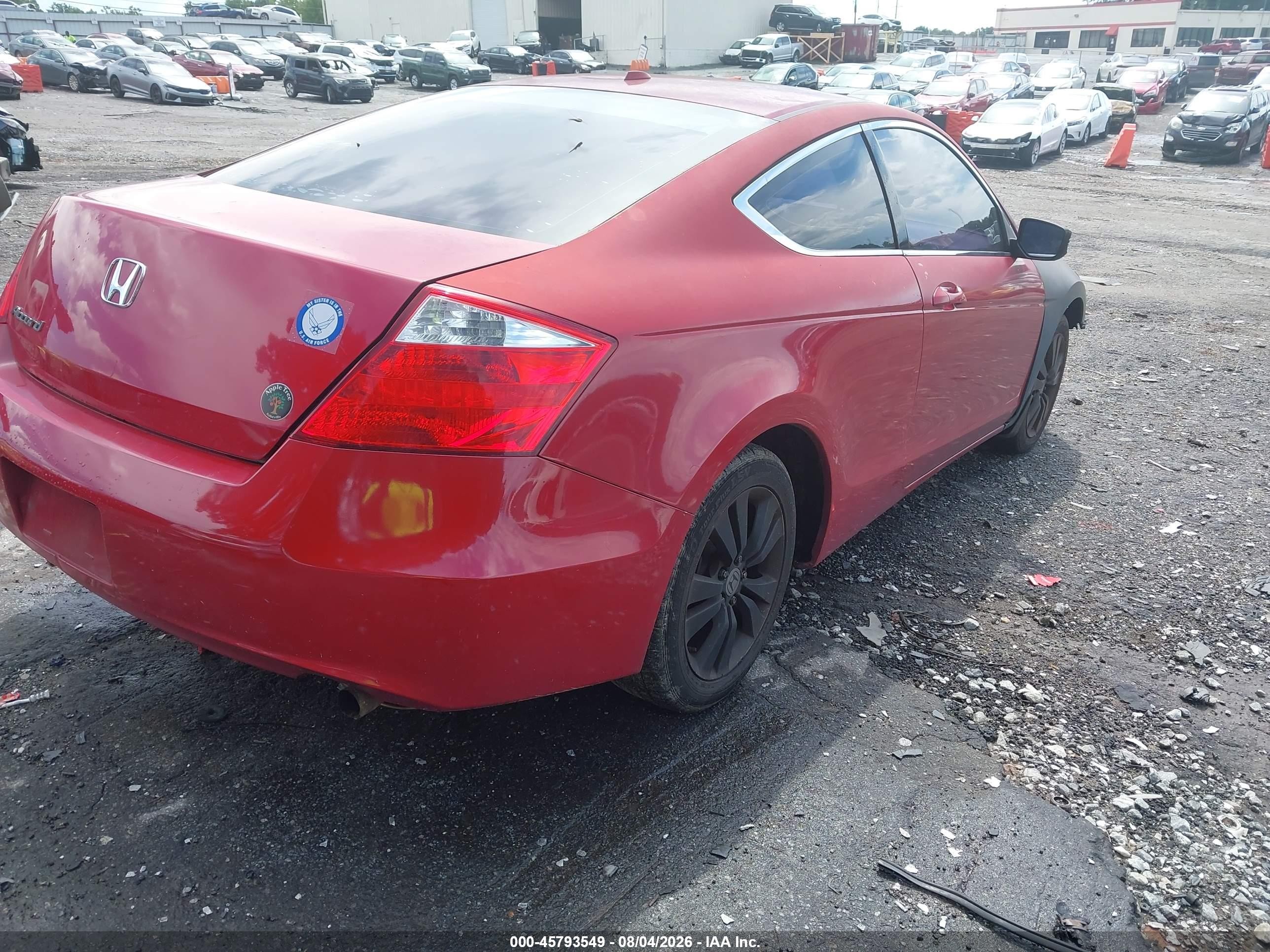 2009 Honda Accord 2.4 Ex-l Red vin: 1HGCS12889A014236