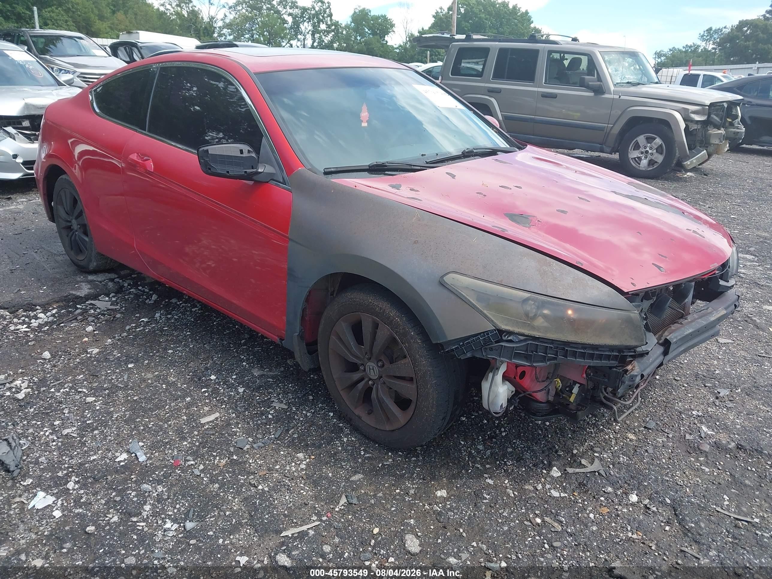2009 Honda Accord 2.4 Ex-l Red vin: 1HGCS12889A014236