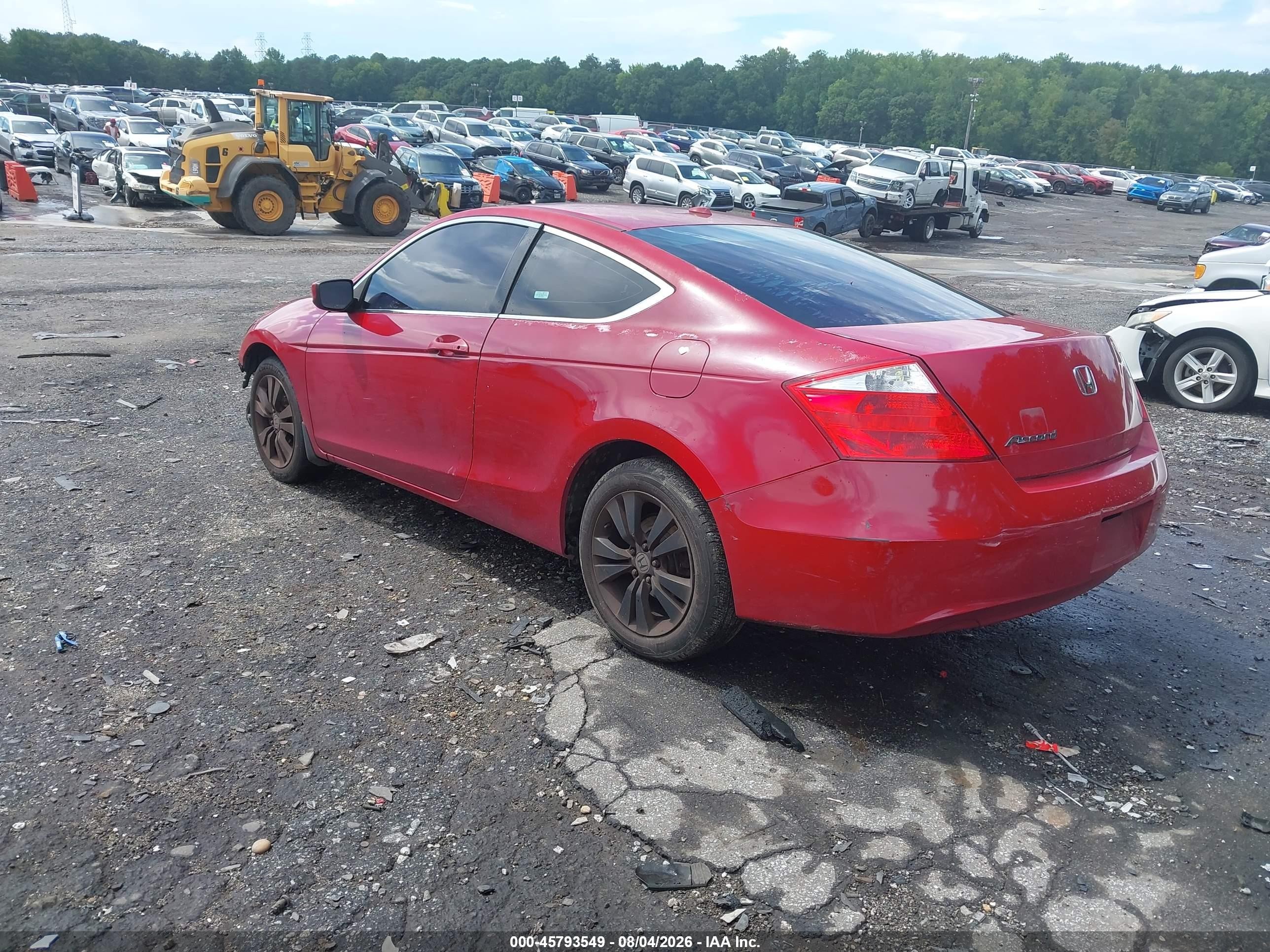 2009 Honda Accord 2.4 Ex-l Red vin: 1HGCS12889A014236