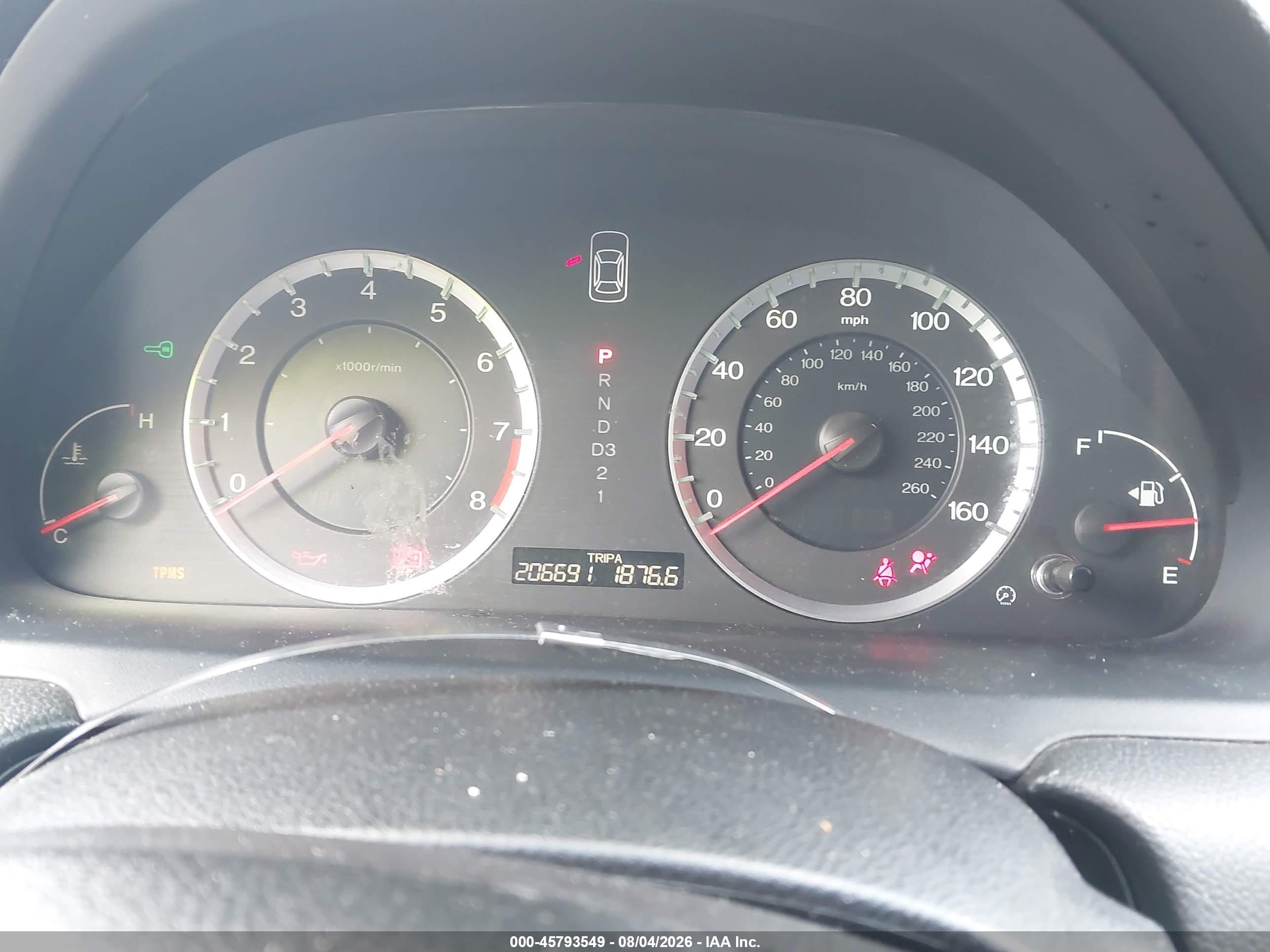 2009 Honda Accord 2.4 Ex-l Red vin: 1HGCS12889A014236