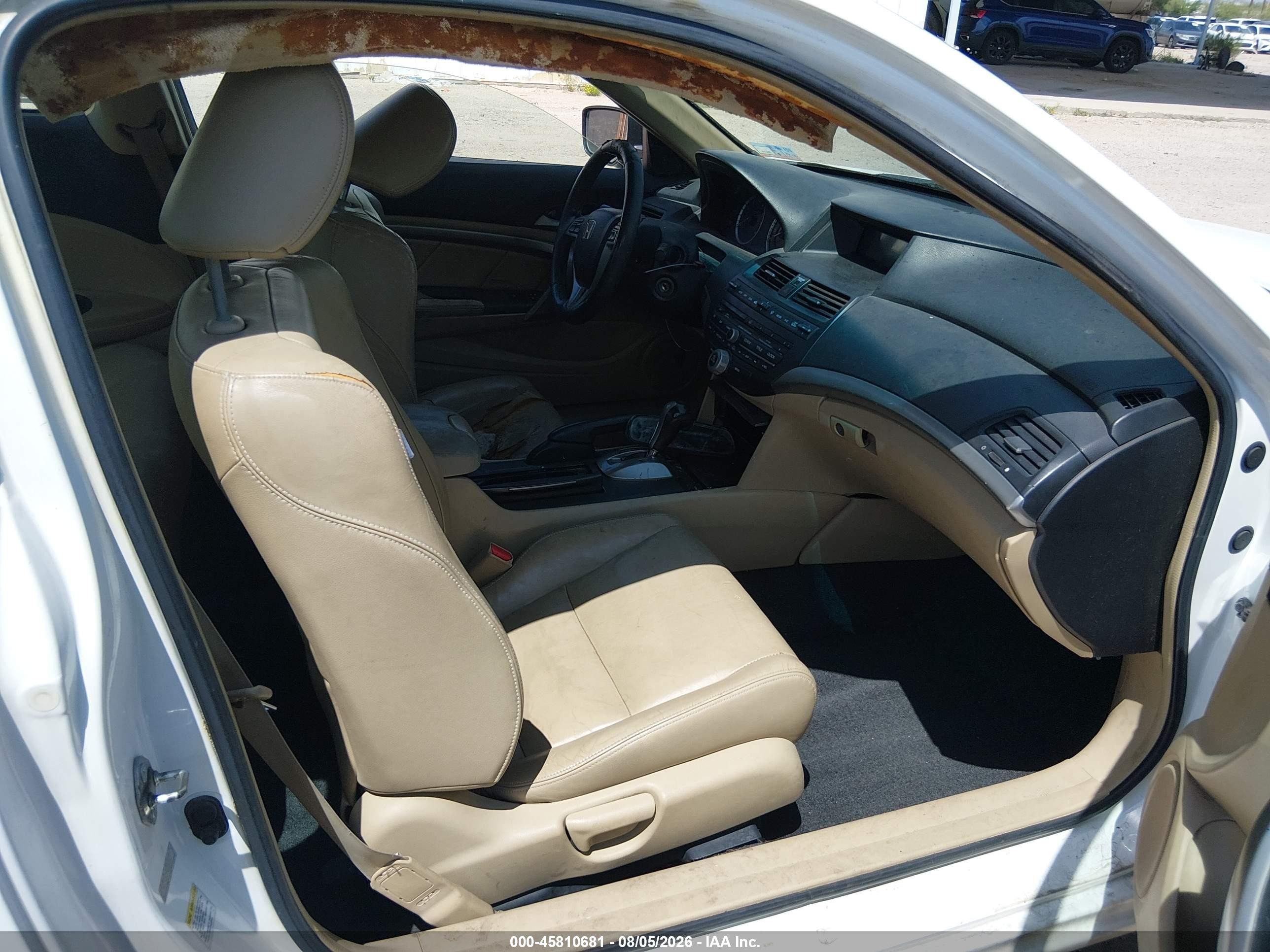 2008 Honda Accord 2.4 Ex-l White vin: 1HGCS12898A008637