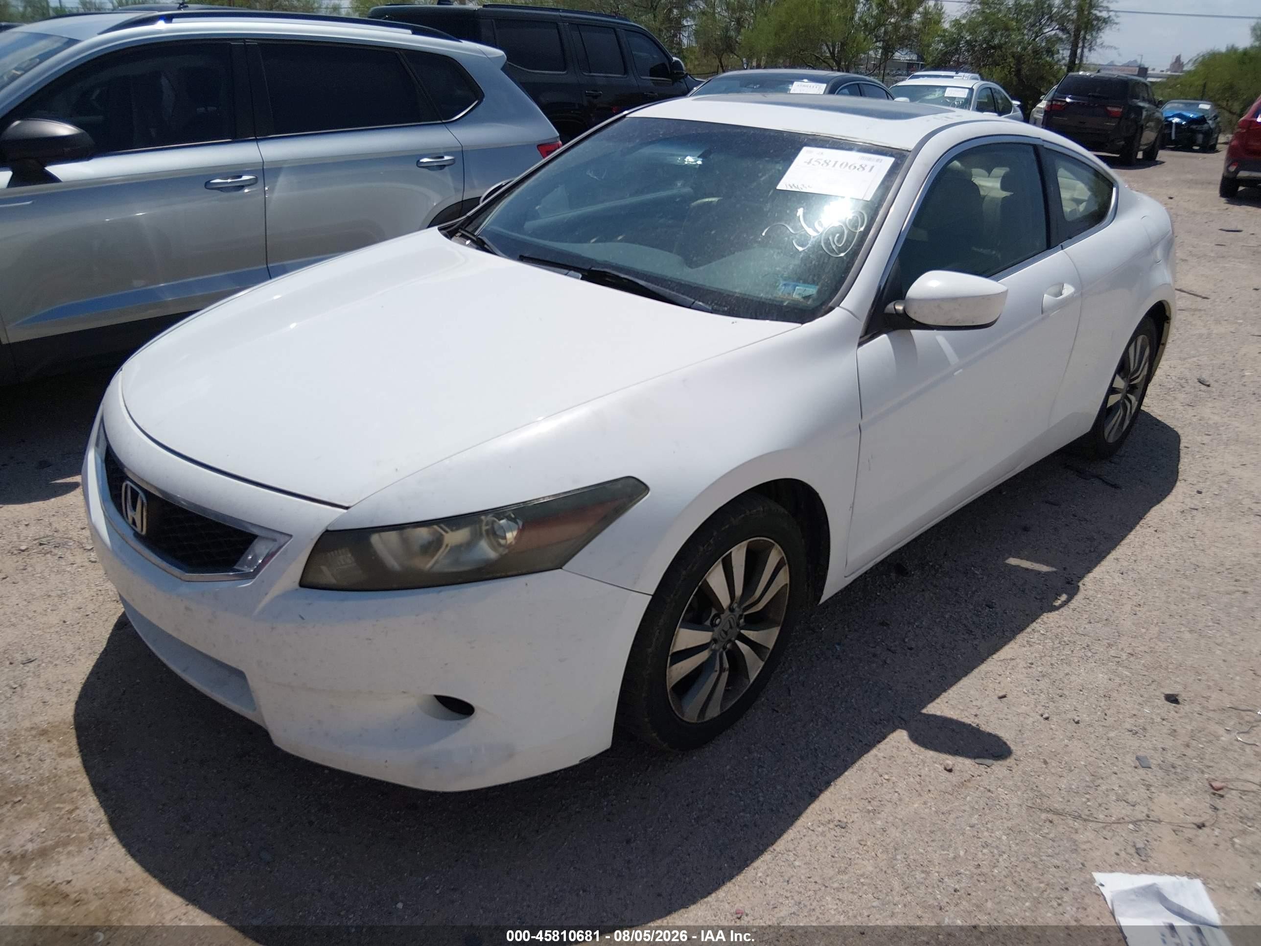 2008 Honda Accord 2.4 Ex-l White vin: 1HGCS12898A008637