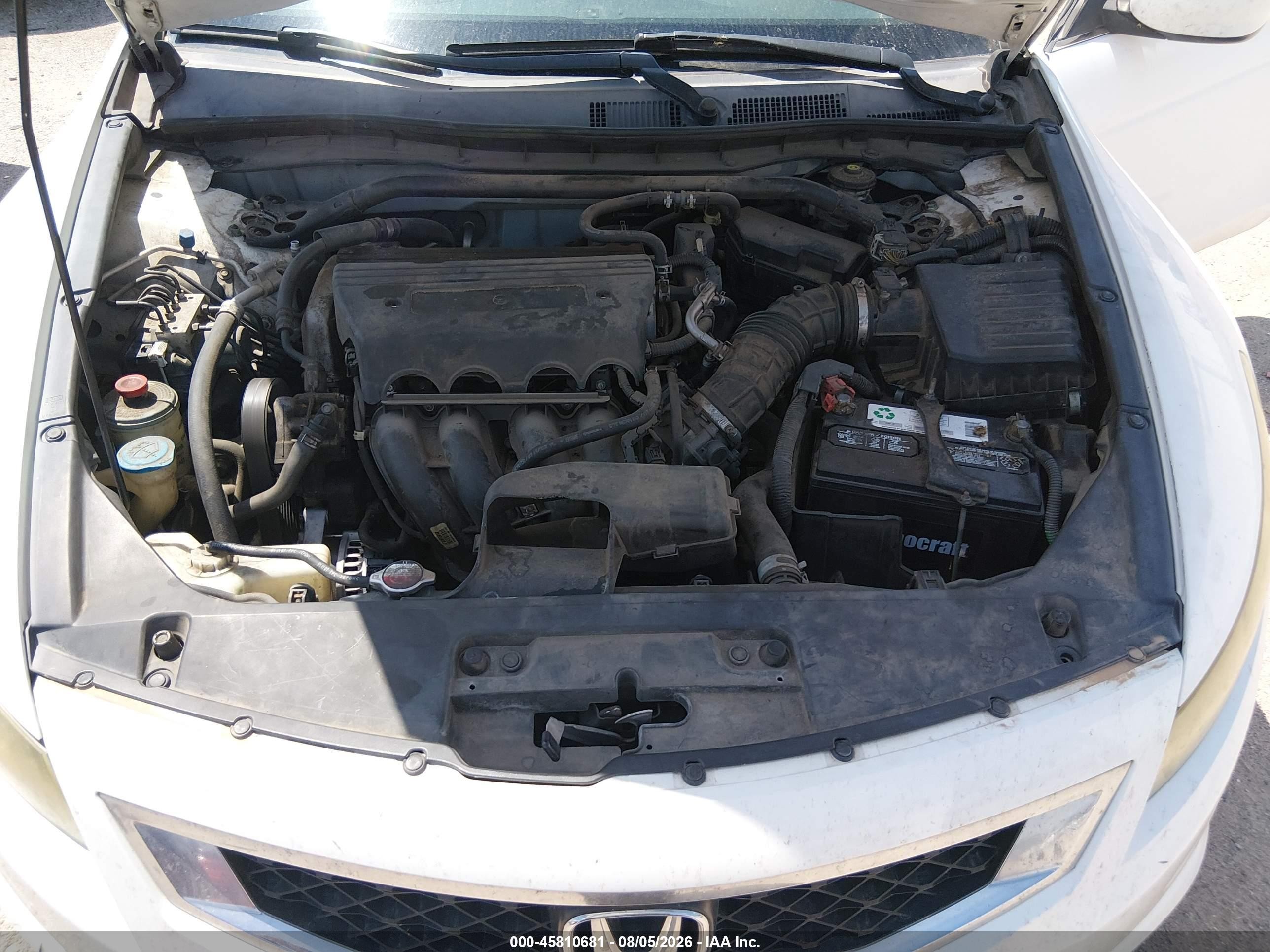 2008 Honda Accord 2.4 Ex-l White vin: 1HGCS12898A008637