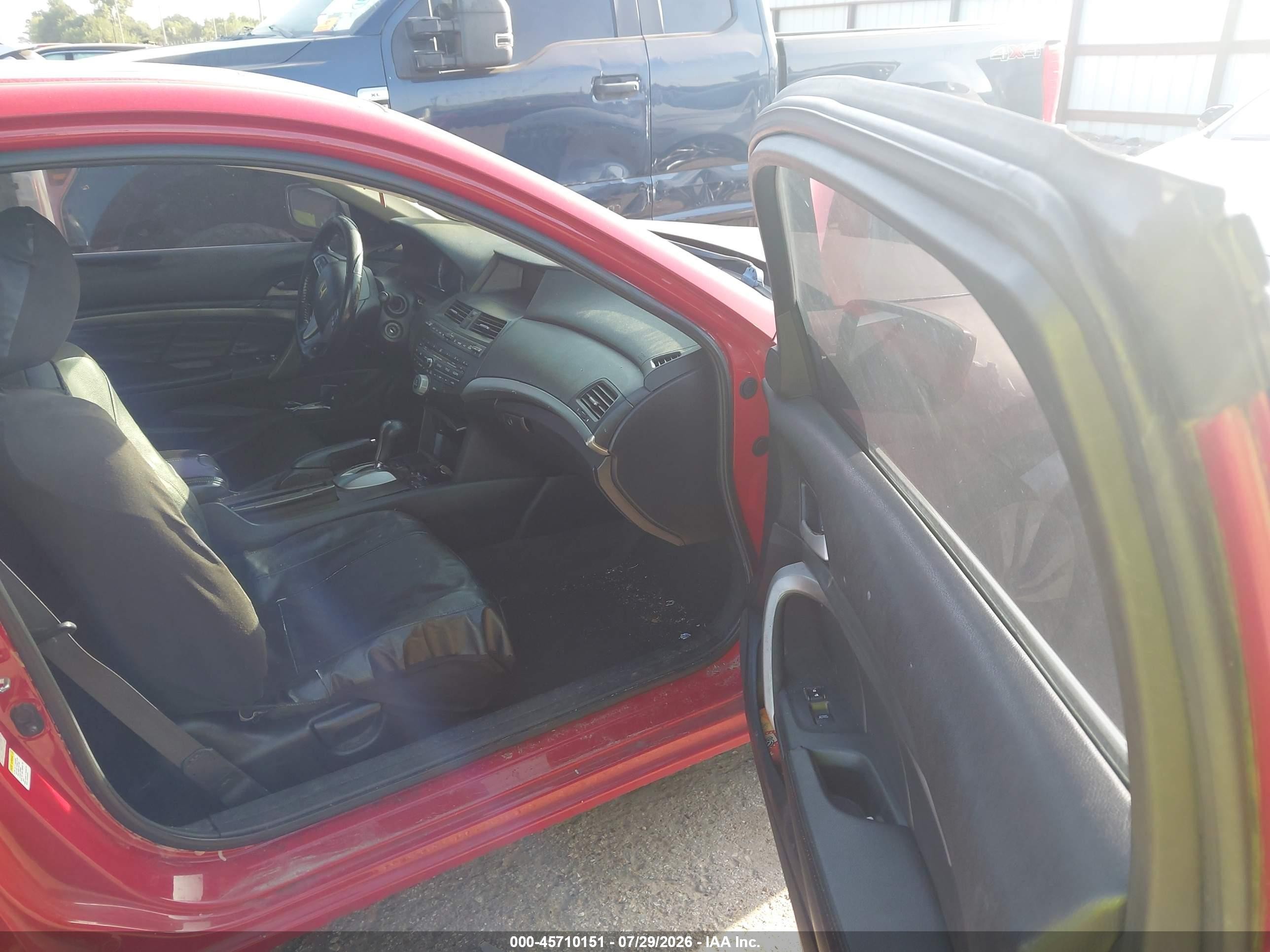 2008 Honda Accord 2.4 Ex-l Red vin: 1HGCS12898A012073