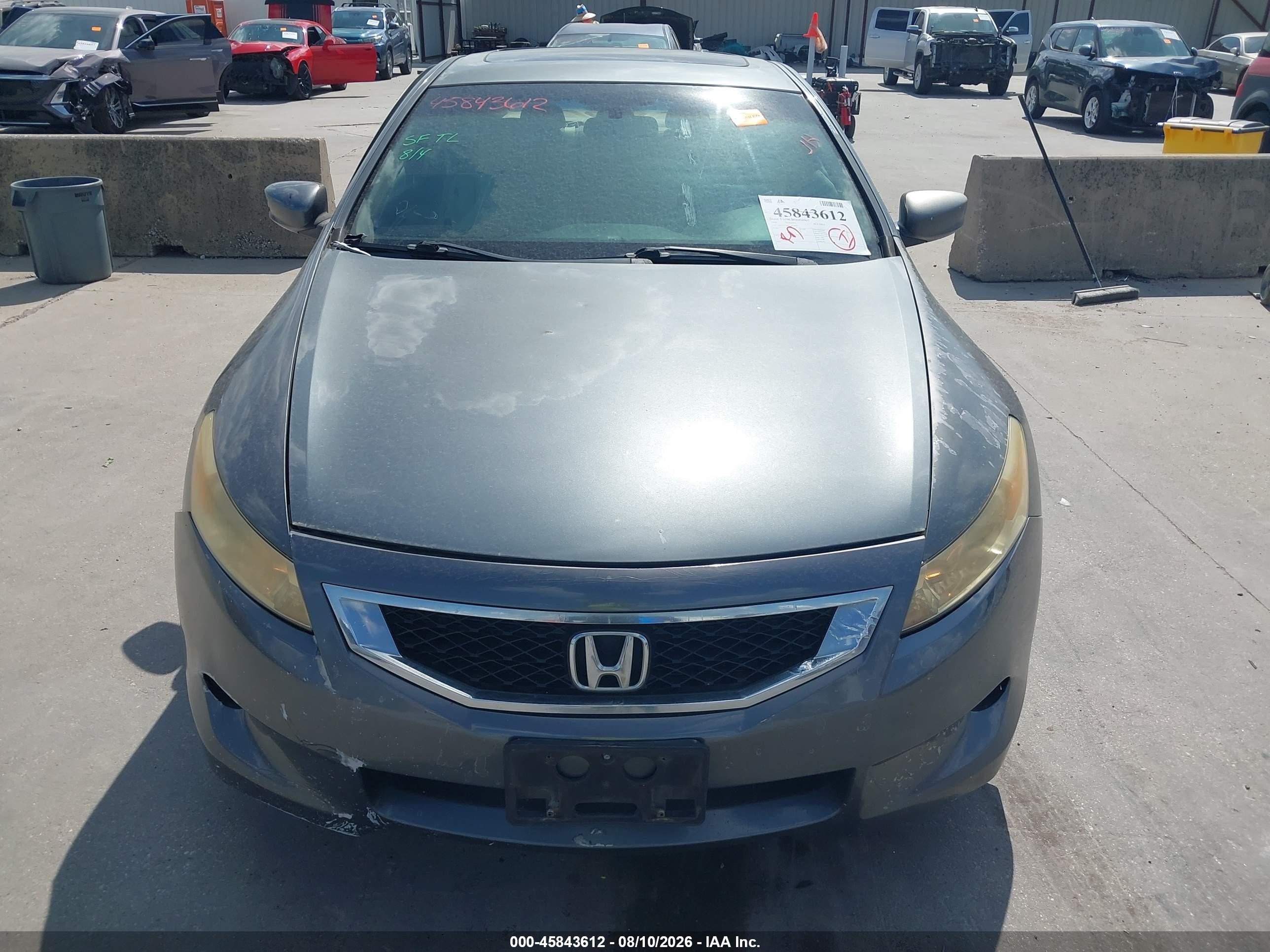 2008 Honda Accord 2.4 Ex-l Gray vin: 1HGCS12898A012879
