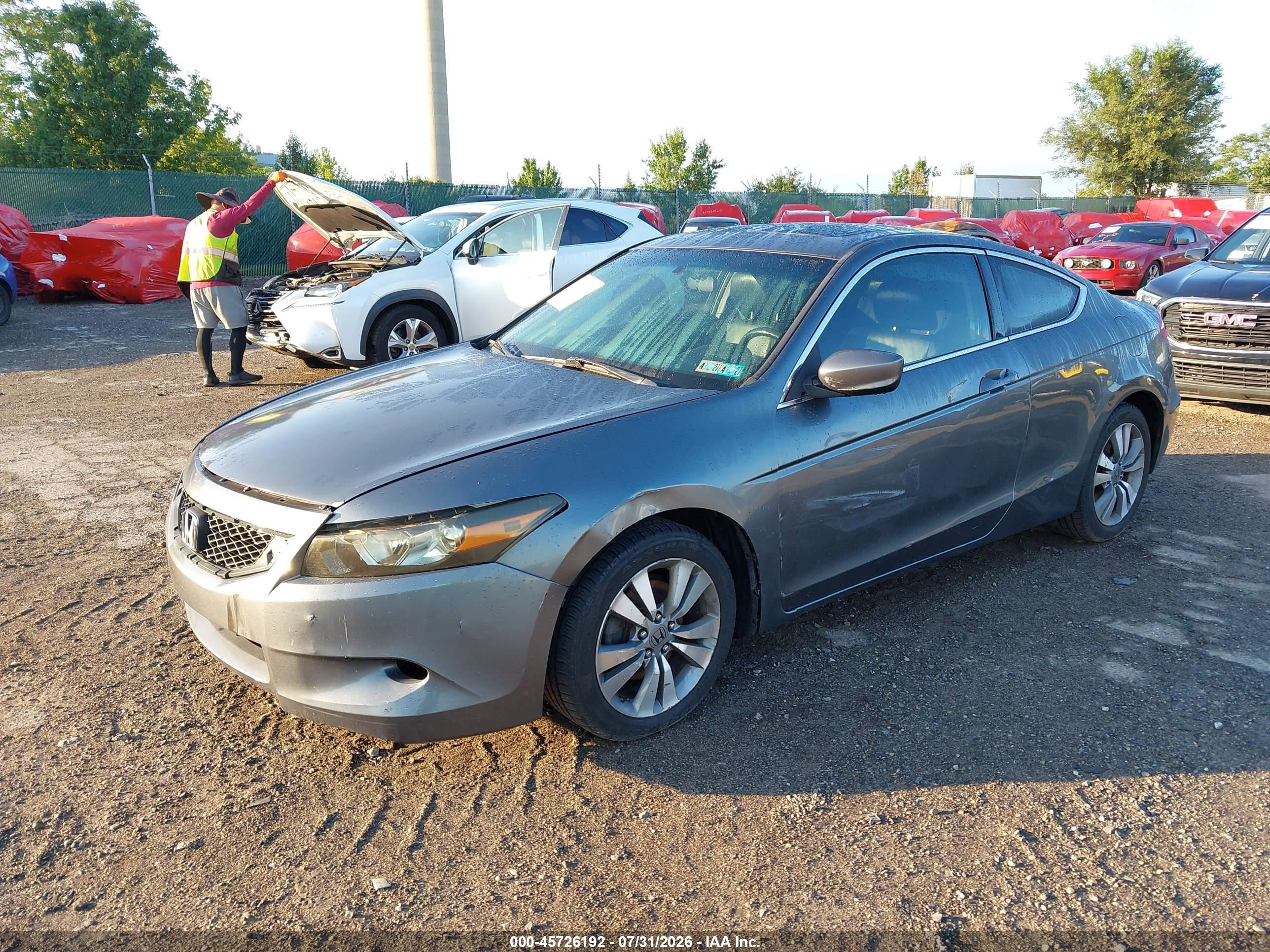 2008 Honda Accord 2.4 Ex-l Gray vin: 1HGCS128X8A020618