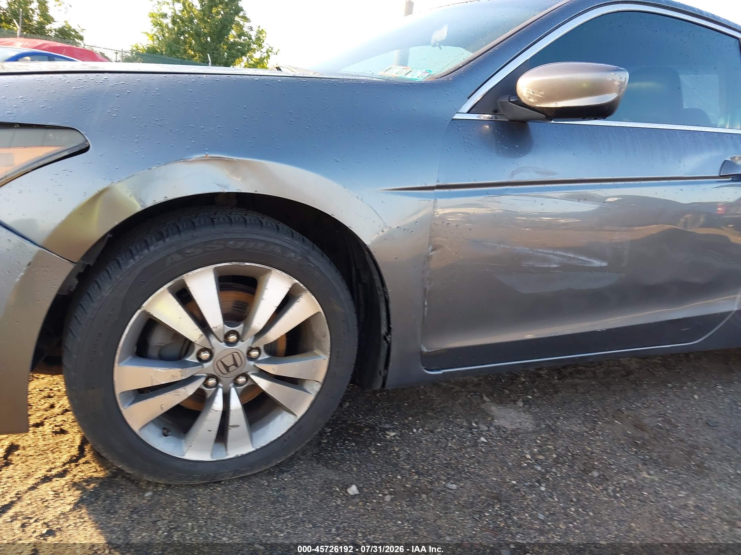 2008 Honda Accord 2.4 Ex-l Gray vin: 1HGCS128X8A020618