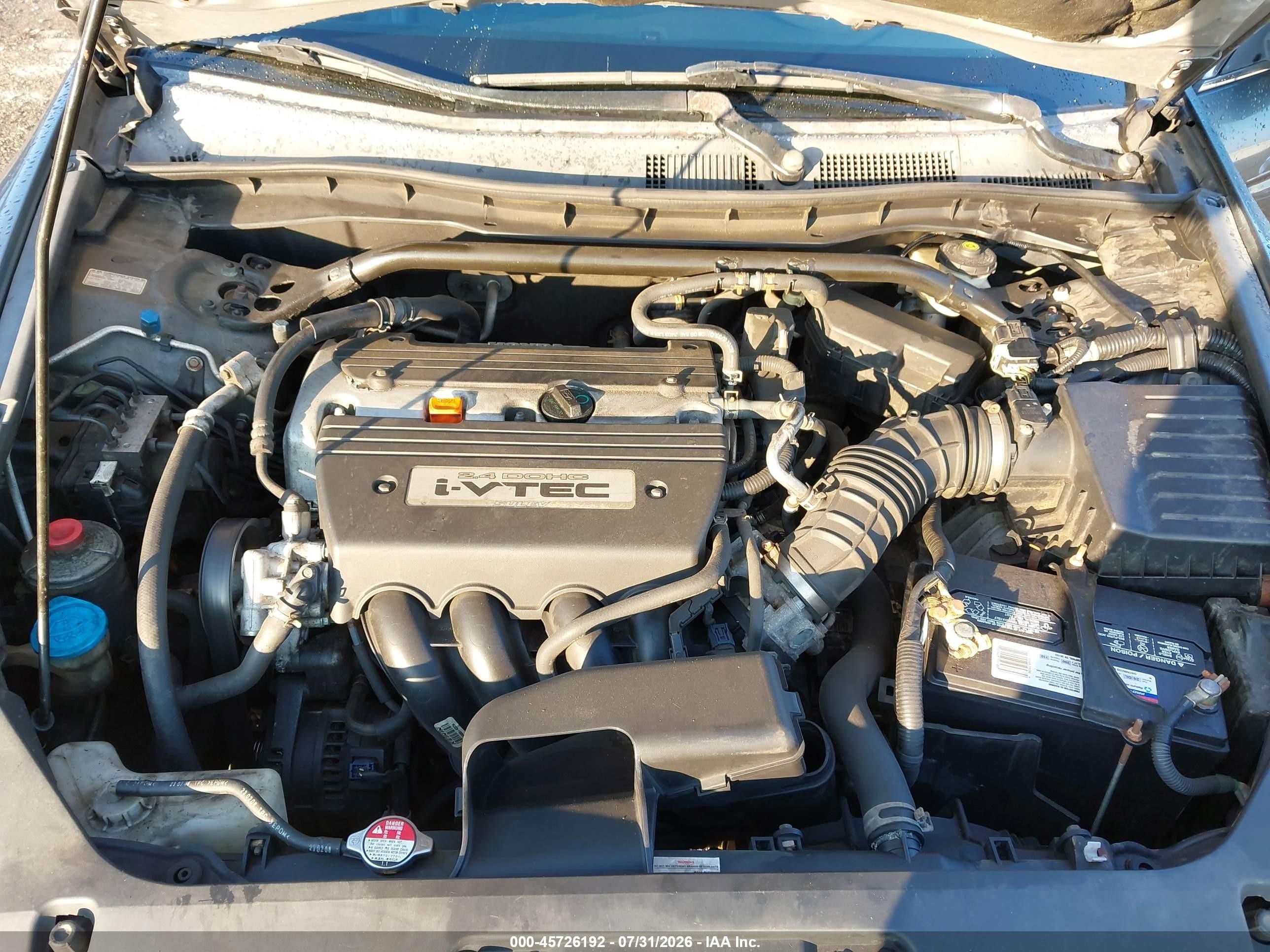 2008 Honda Accord 2.4 Ex-l Gray vin: 1HGCS128X8A020618