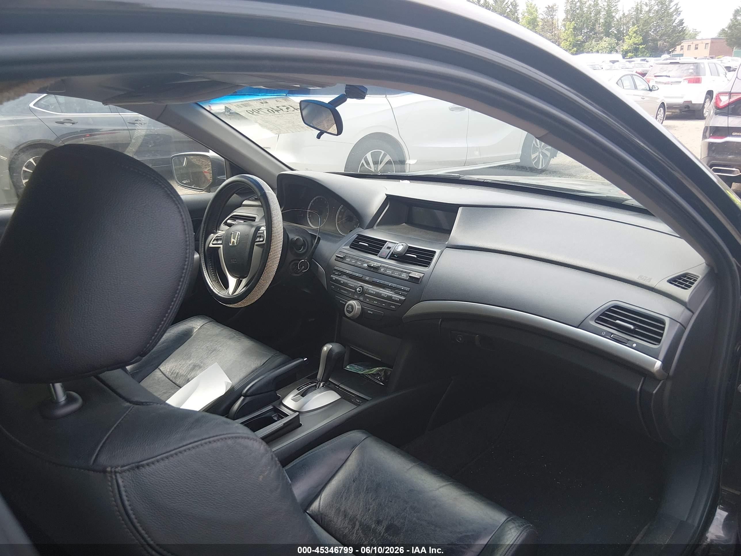 2009 Honda Accord 2.4 Ex-l Black vin: 1HGCS128X9A001780