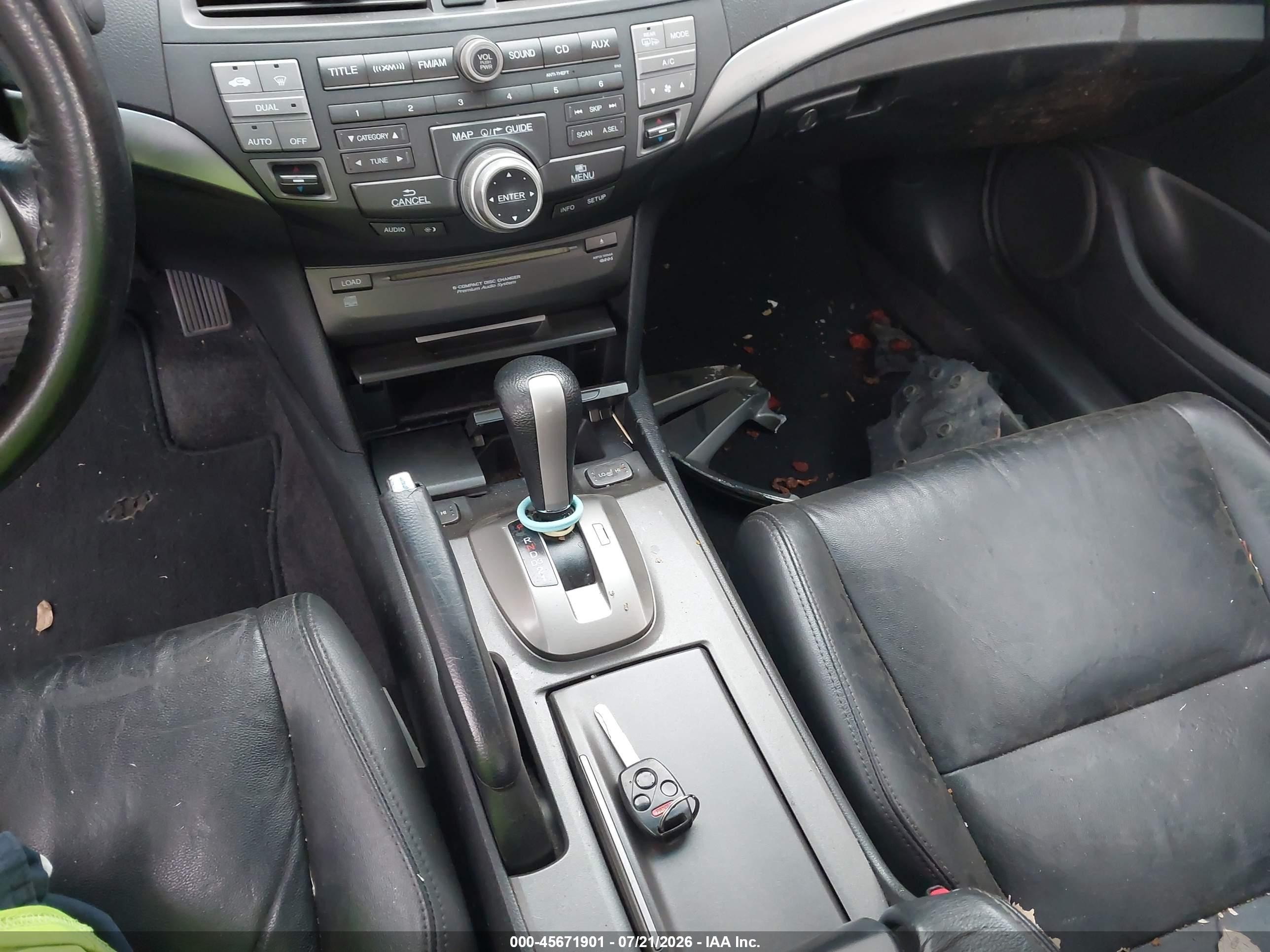 2009 Honda Accord 2.4 Ex-l Gray vin: 1HGCS128X9A021169