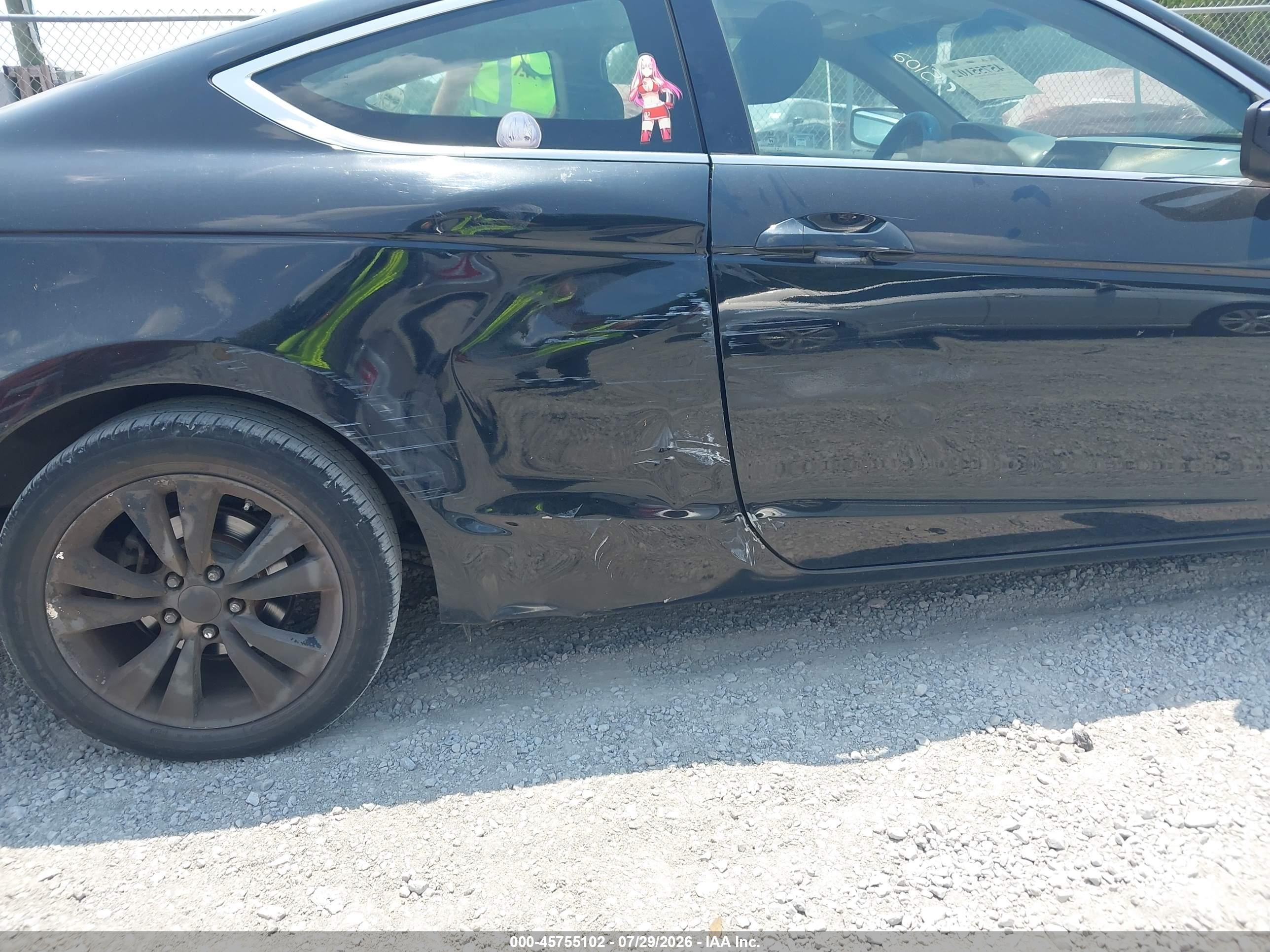 2011 Honda Accord 2.4 Lx-s Black vin: 1HGCS1A36BA007717