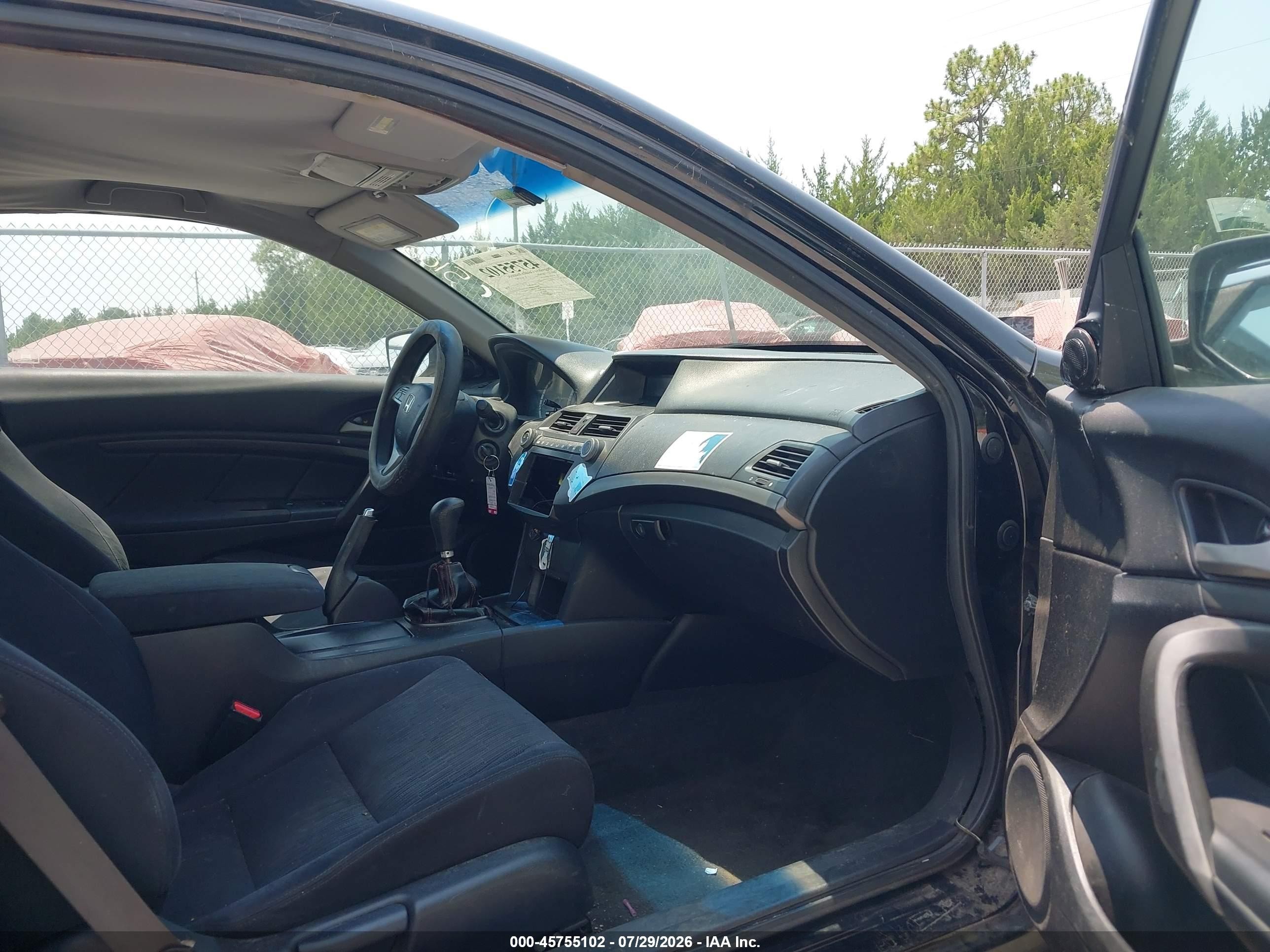 2011 Honda Accord 2.4 Lx-s Black vin: 1HGCS1A36BA007717