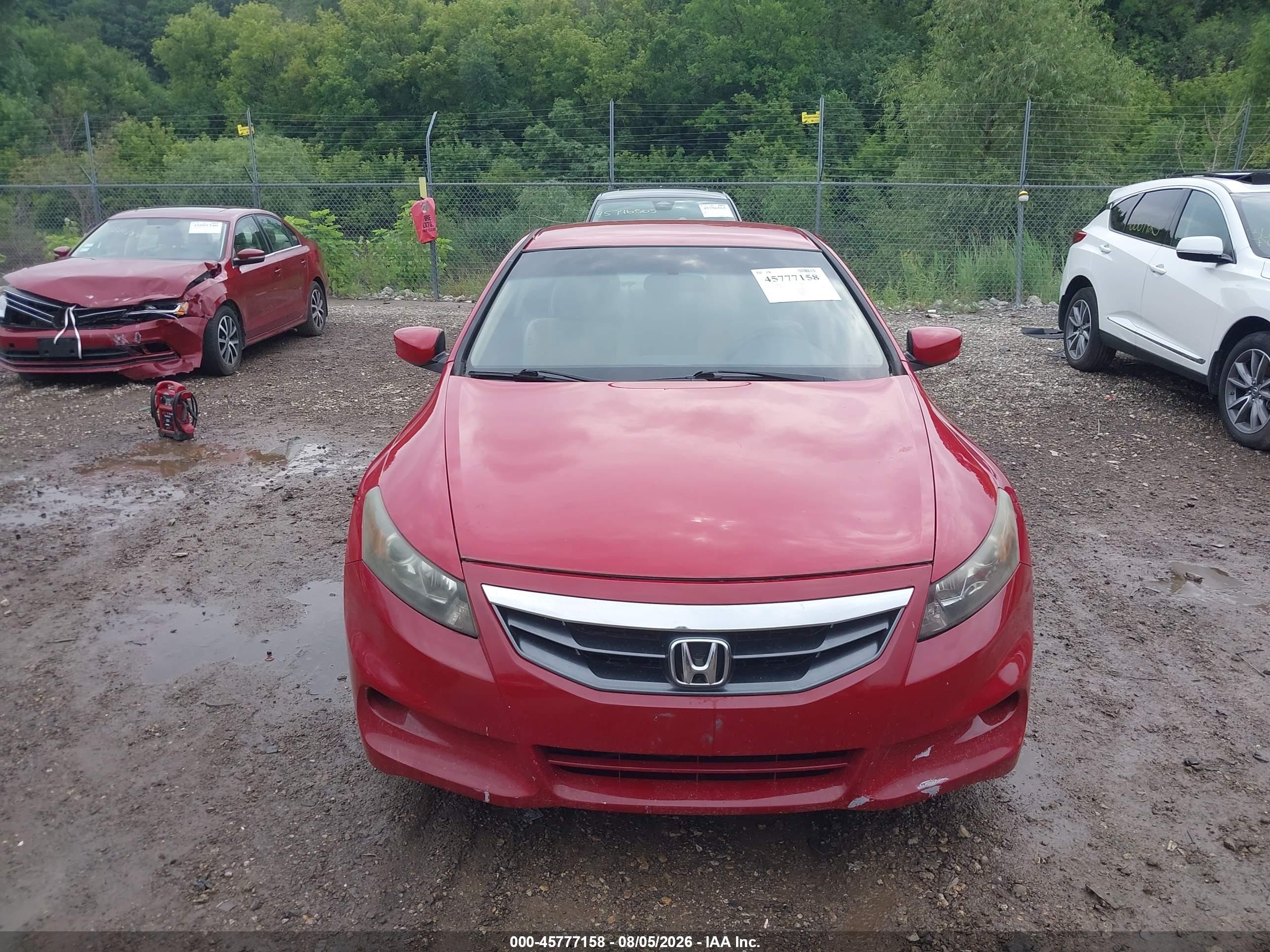 2012 Honda Accord 2.4 Lx-s Red vin: 1HGCS1A38CA008997