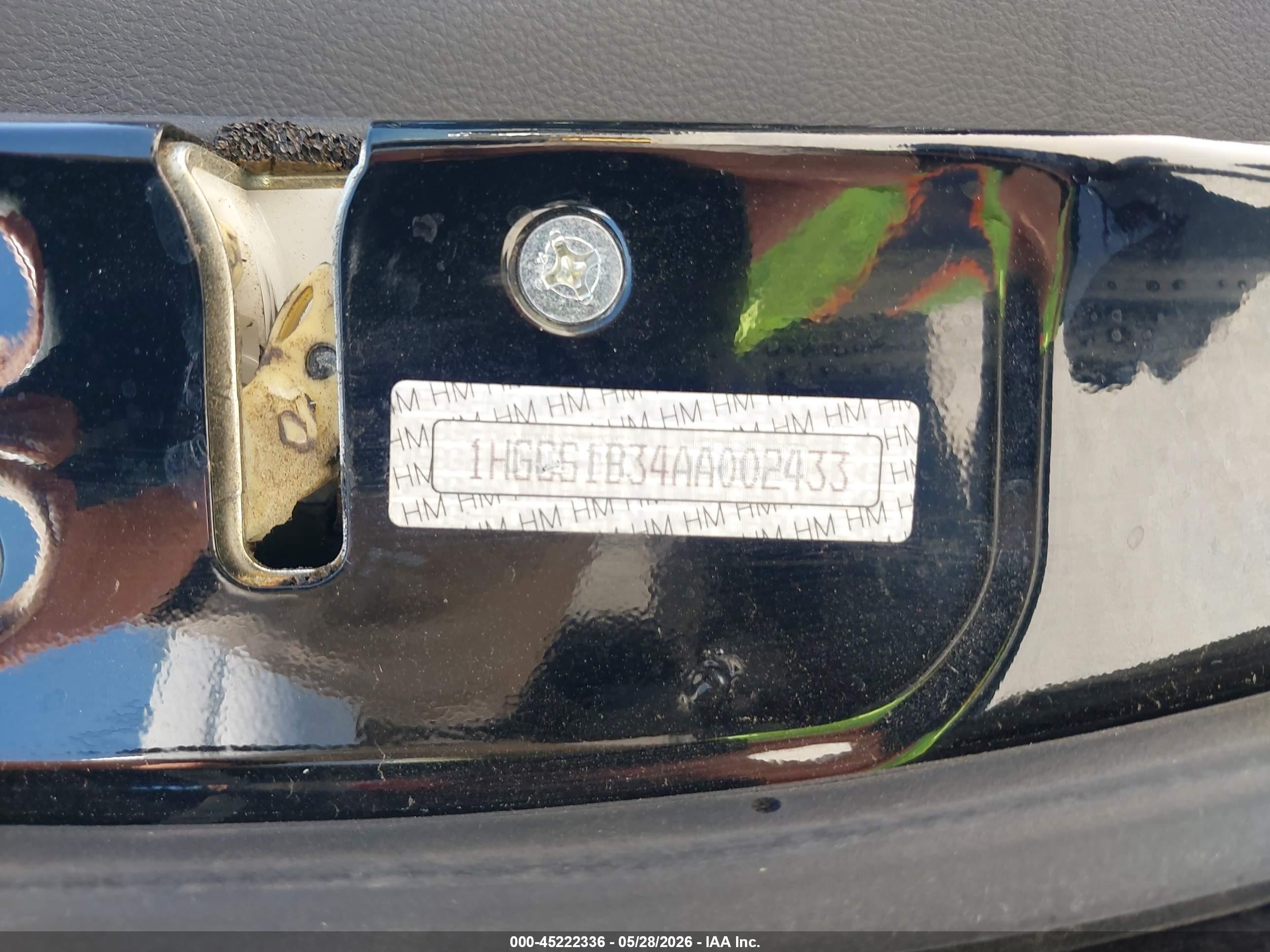 2010 Honda Accord 2.4 Lx-s Black vin: 1HGCS1B34AA002433
