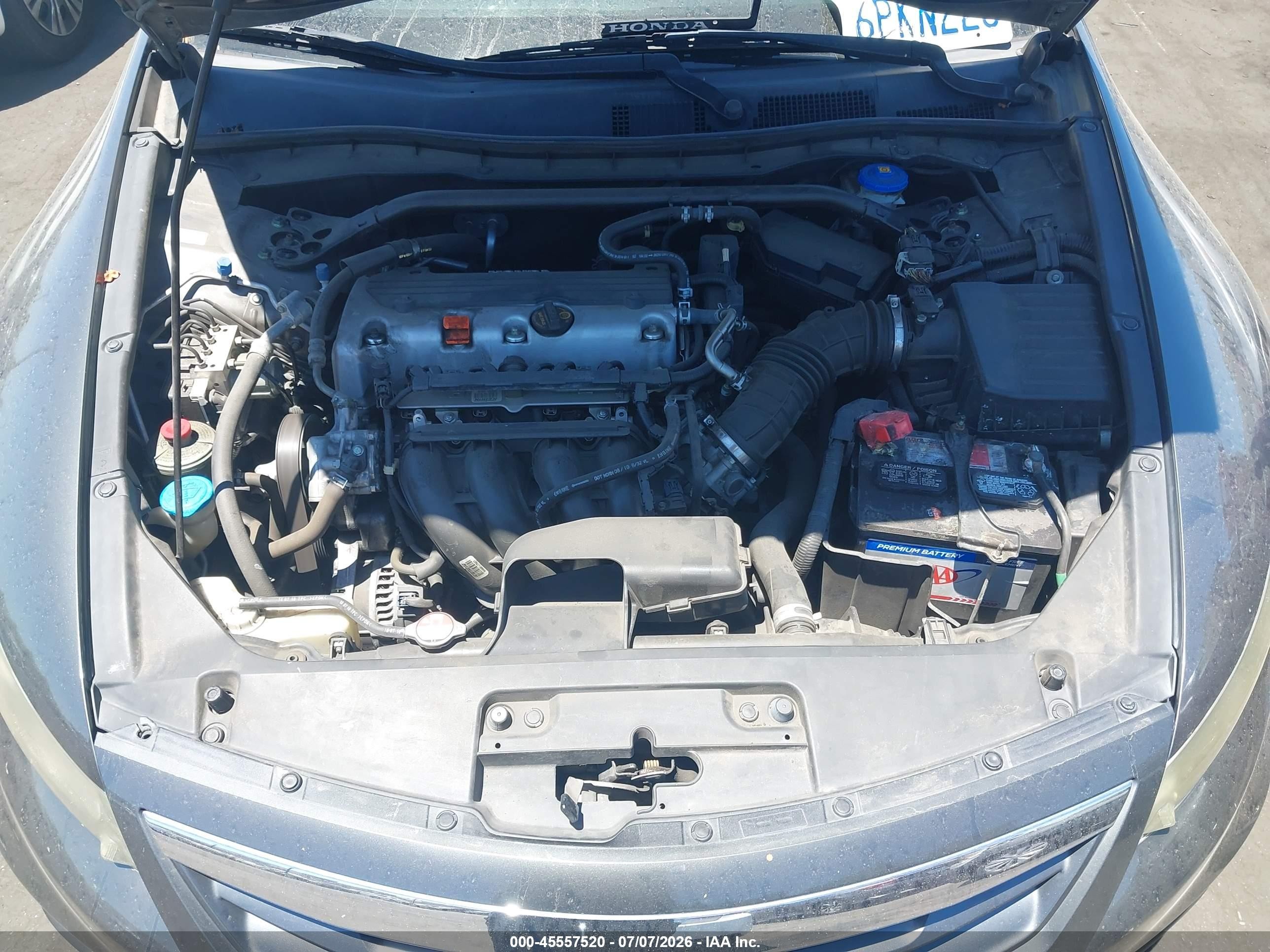 2011 Honda Accord 2.4 Lx-s Gray vin: 1HGCS1B35BA008565