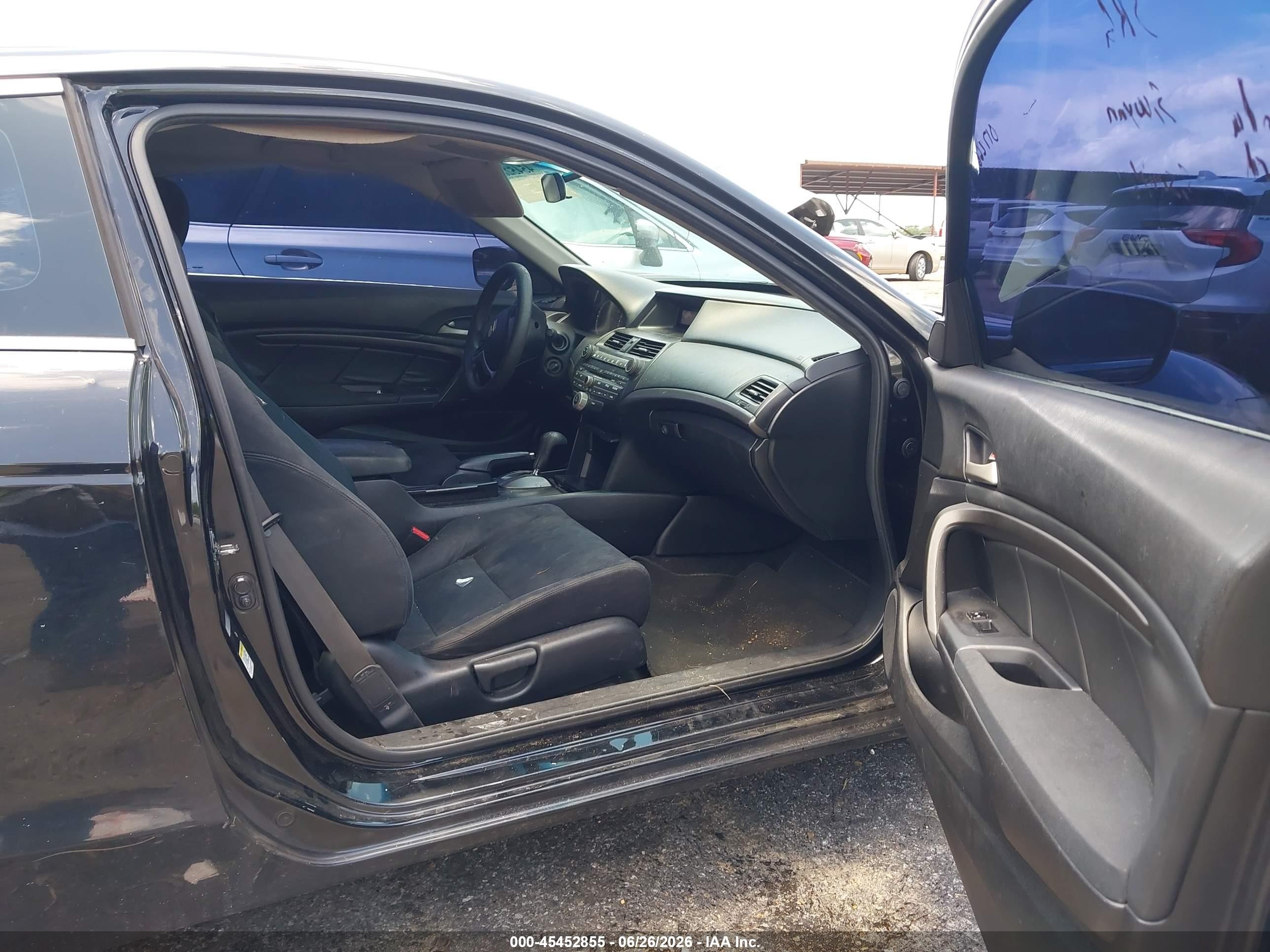 2012 Honda Accord 2.4 Lx-s Black vin: 1HGCS1B35CA017266
