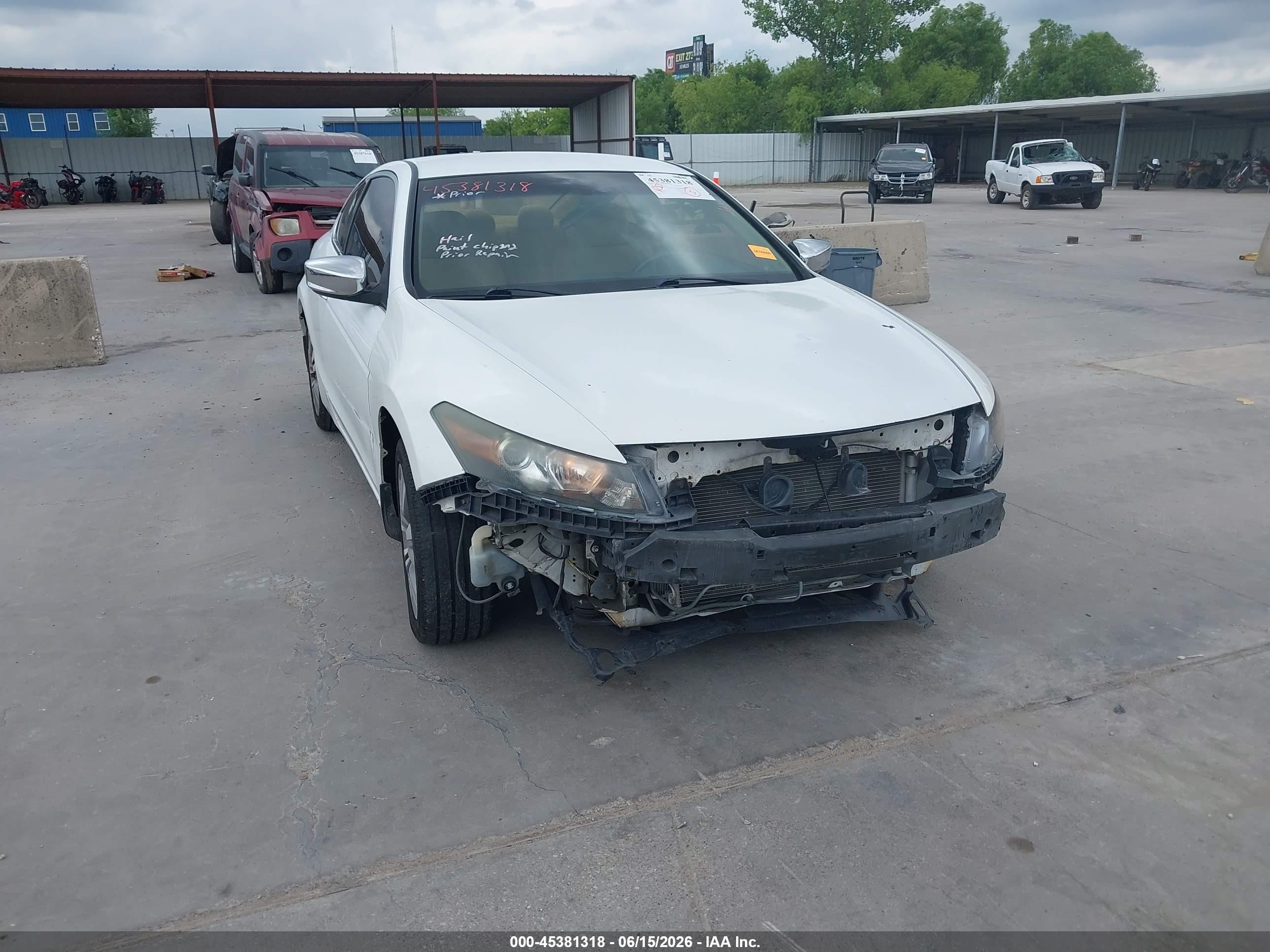 2011 Honda Accord 2.4 Lx-s White vin: 1HGCS1B36BA013869